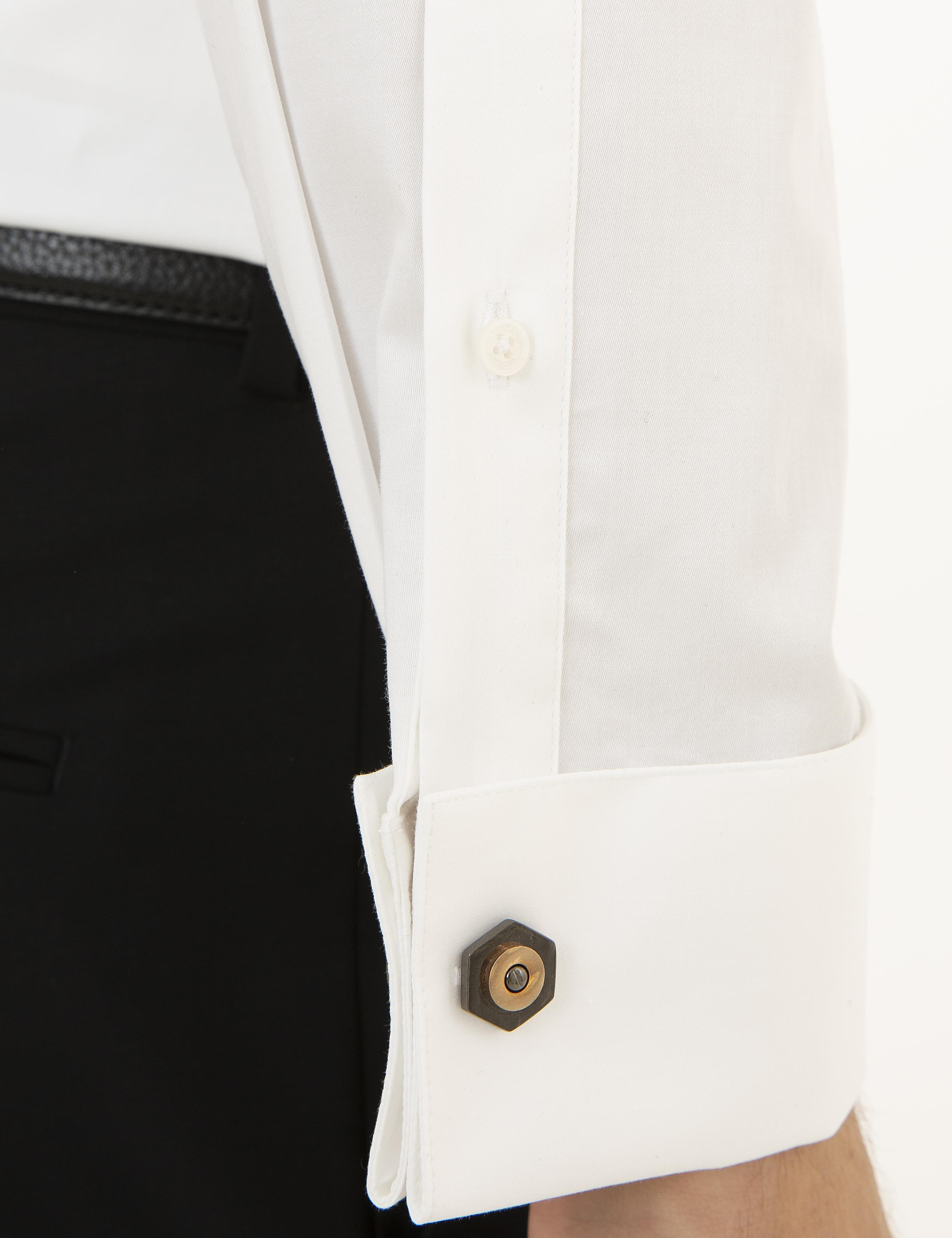 Beyaz Slim Fit Smokin Gömlek - 50230369010