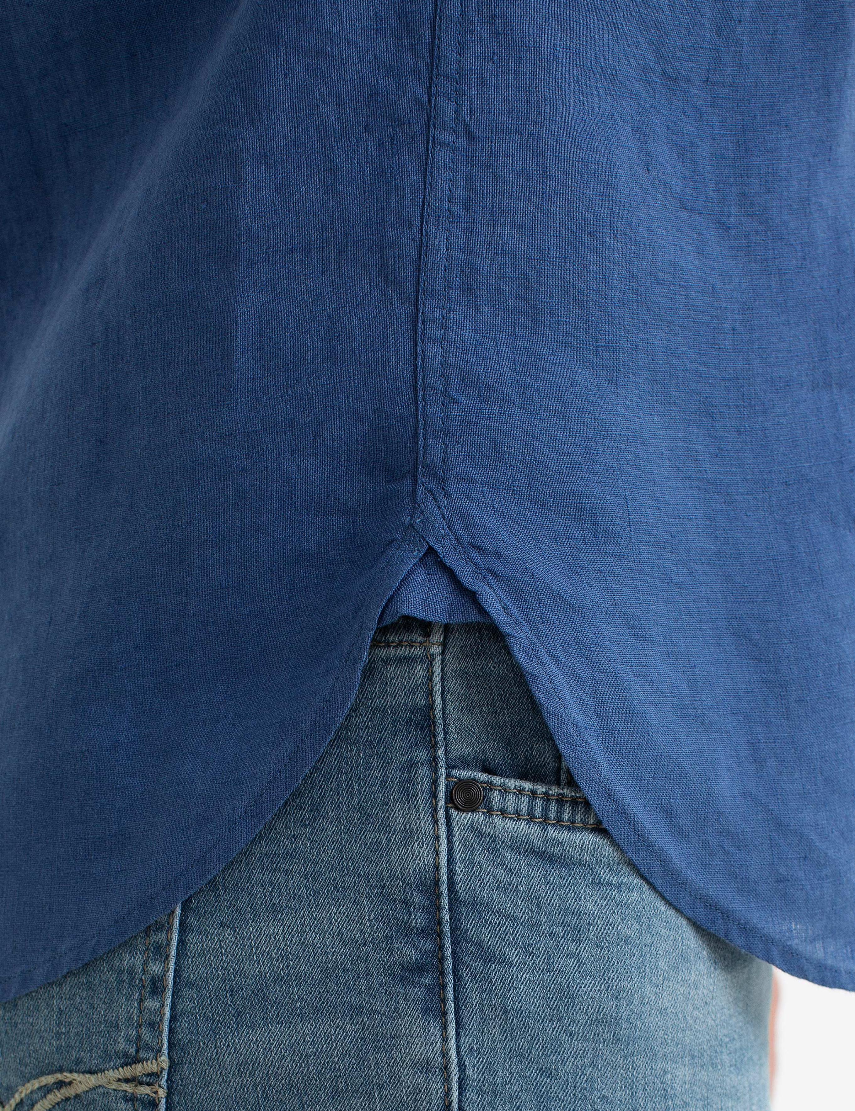 İndigo Slim Fit %100 Keten Gömlek - 50188542022
