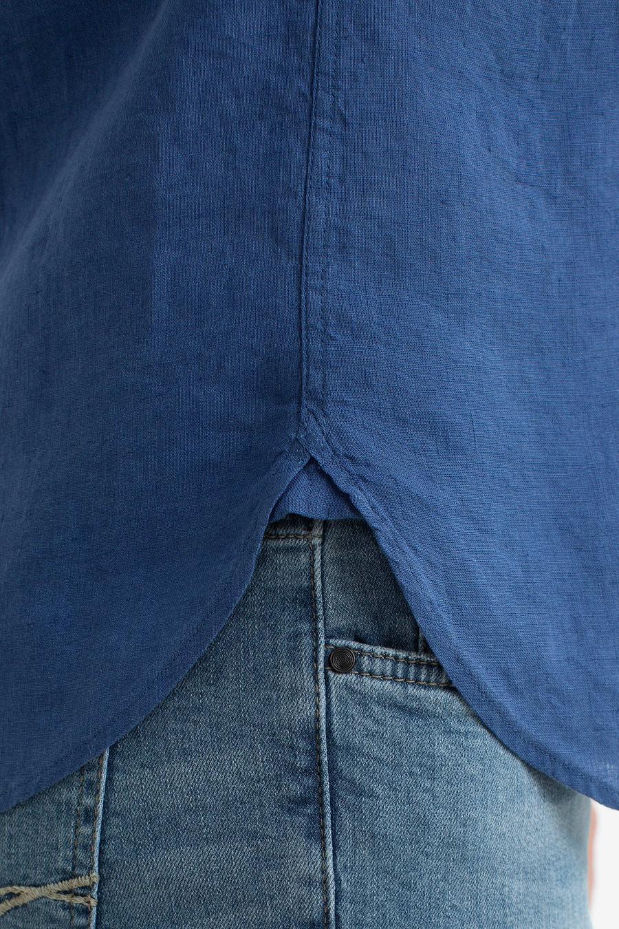 İndigo Slim Fit %100 Keten Gömlek - 50188542022