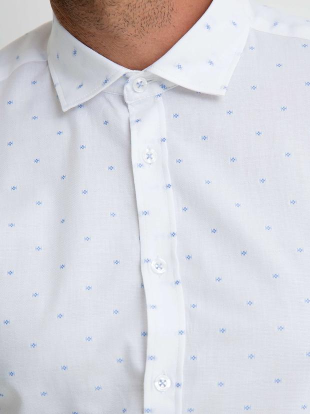 Beyaz Slim Fit Uzun Kollu Gömlek