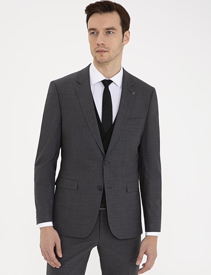 Füme Slim Fit Ceket