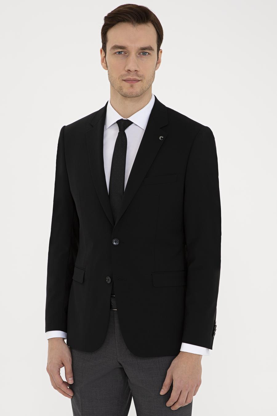 Siyah Slim Fit Ceket - 50235695050