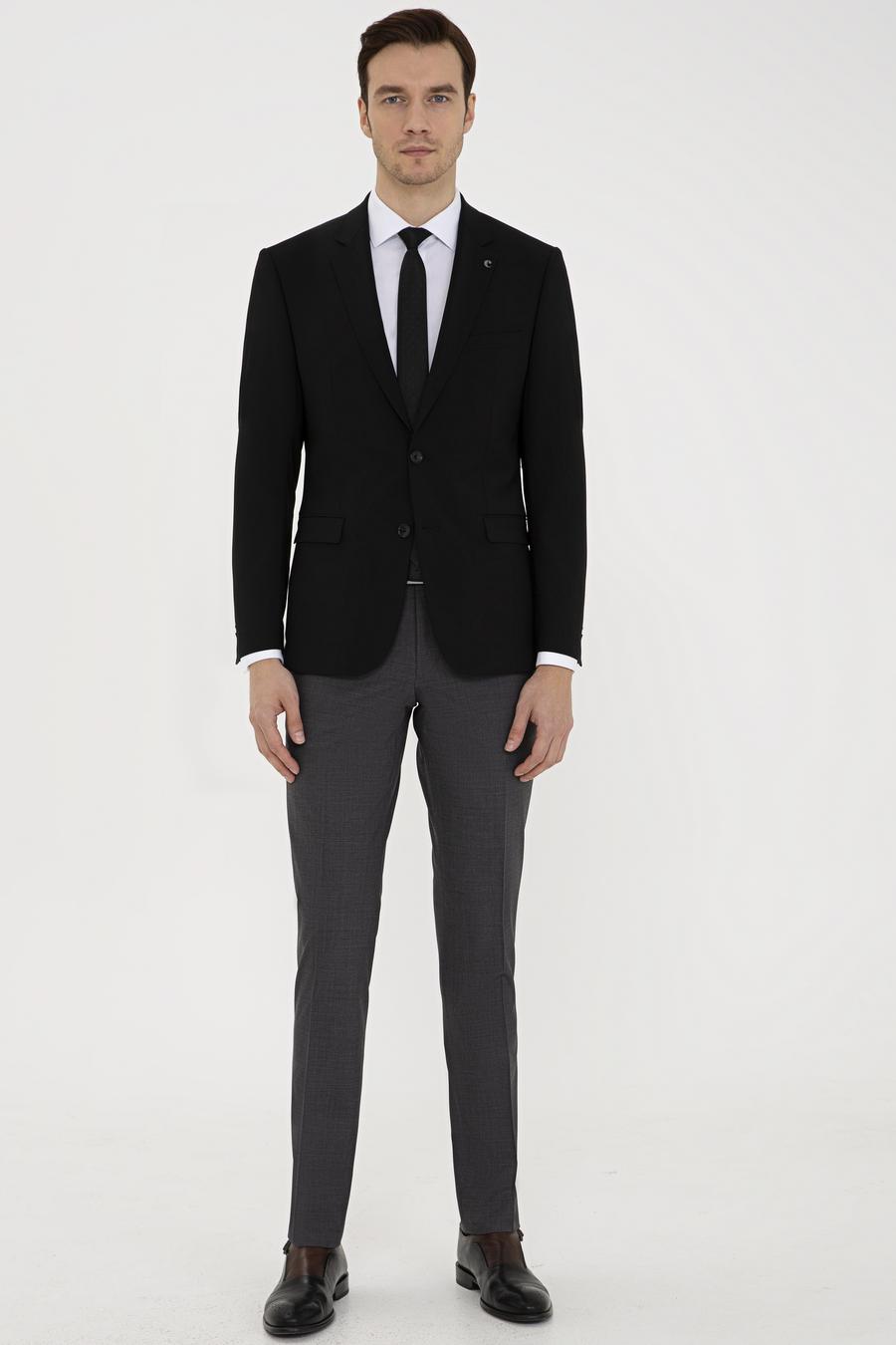 Siyah Slim Fit Ceket - 50235695050