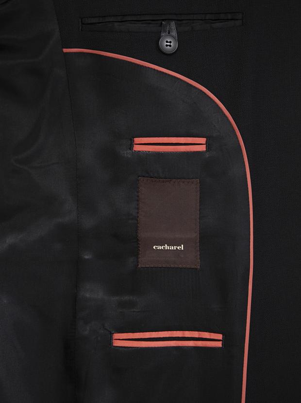 Siyah Slim Fit Yün Ceket