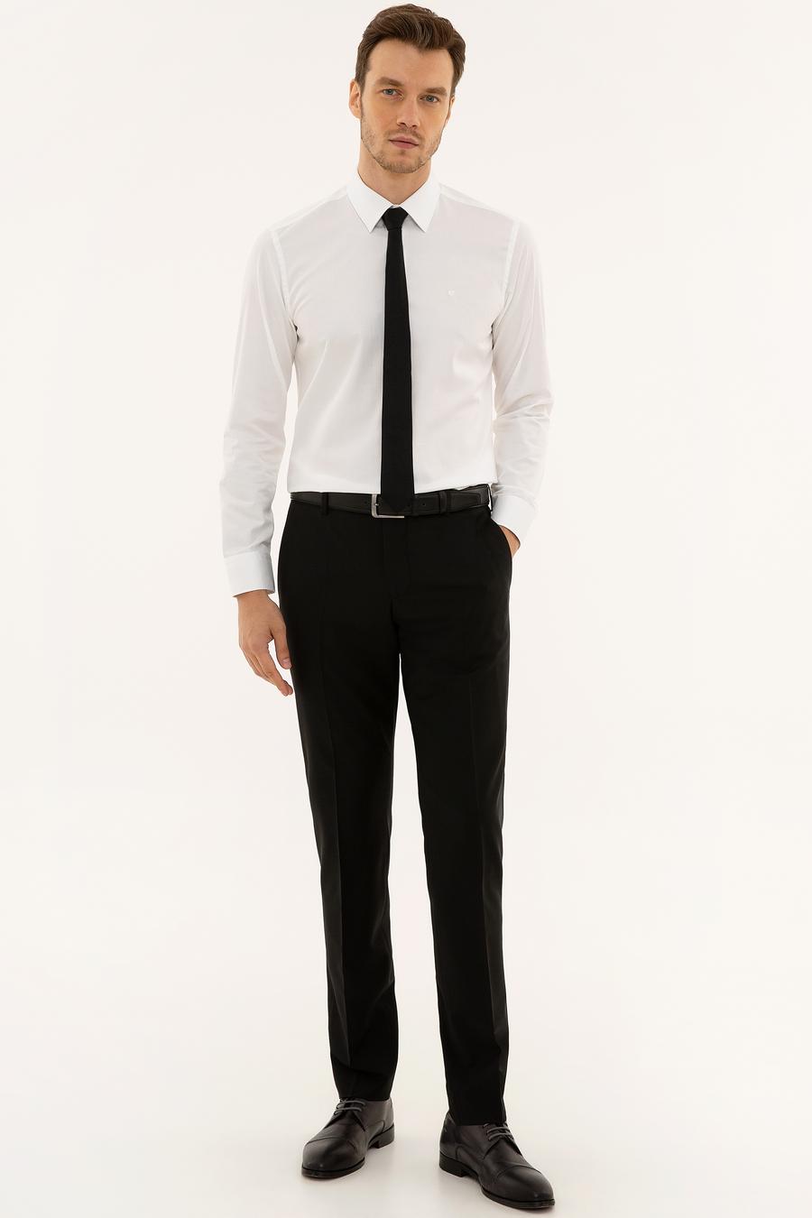 Beyaz Slim Fit Basic Gömlek - 50223224019