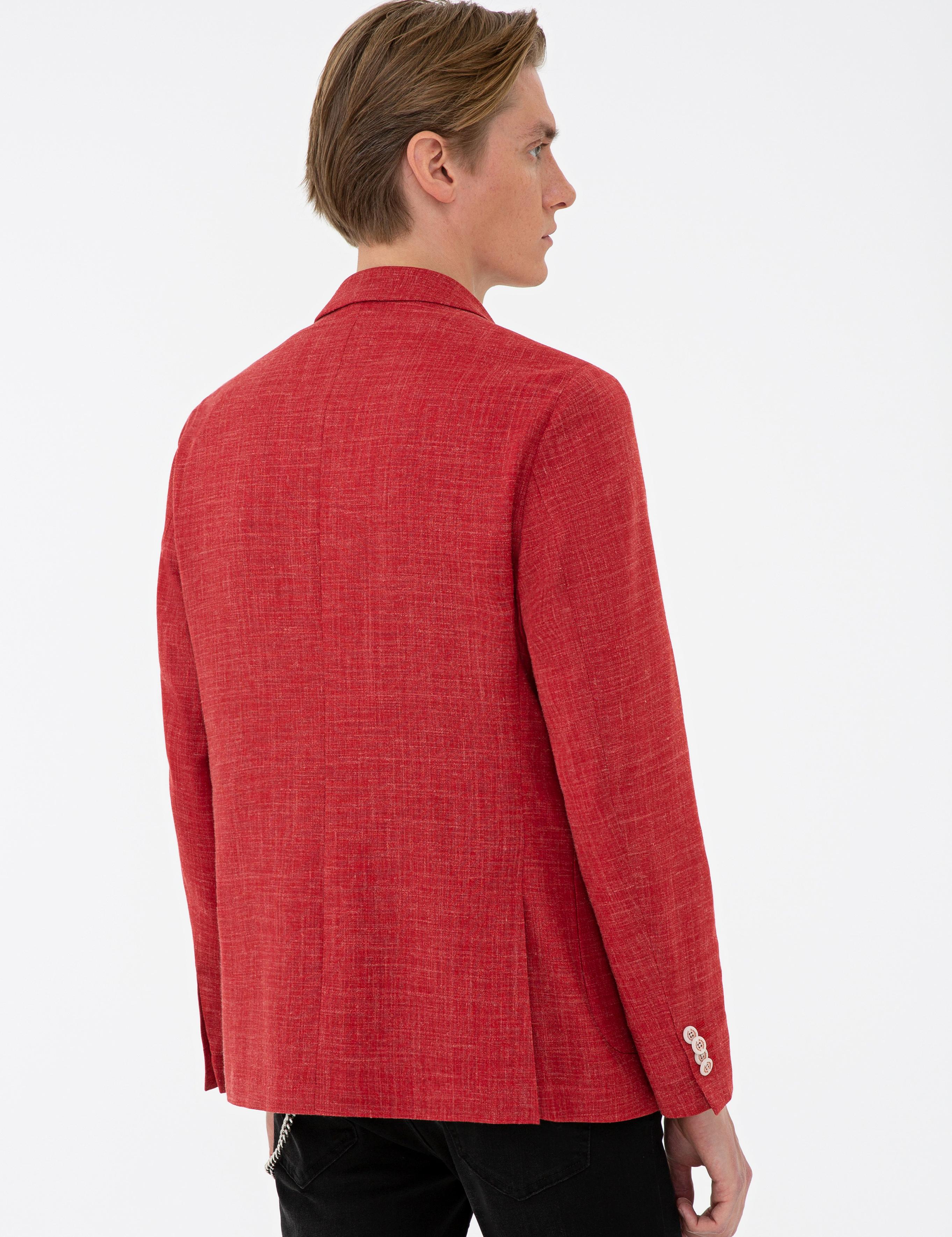 Kırmızı Ex. Slim Fit Ceket - 50234883041