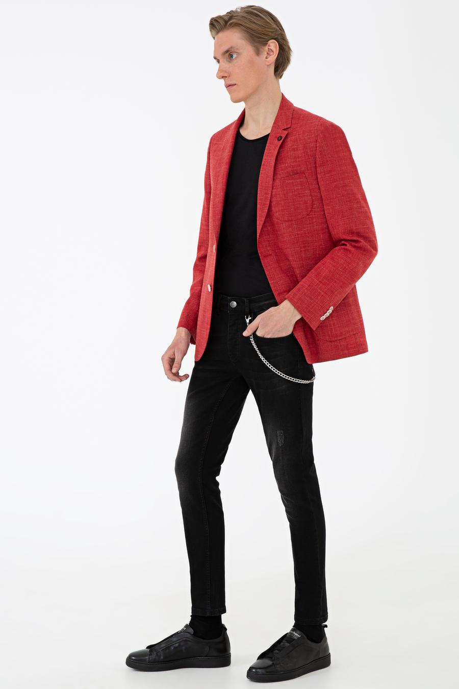 Kırmızı Ex. Slim Fit Ceket - 50234883041