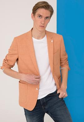 Turuncu Ekstra Slim Fit Spor Ceket