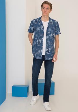 İndigo Slim Fit Uzun Kollu Gömlek