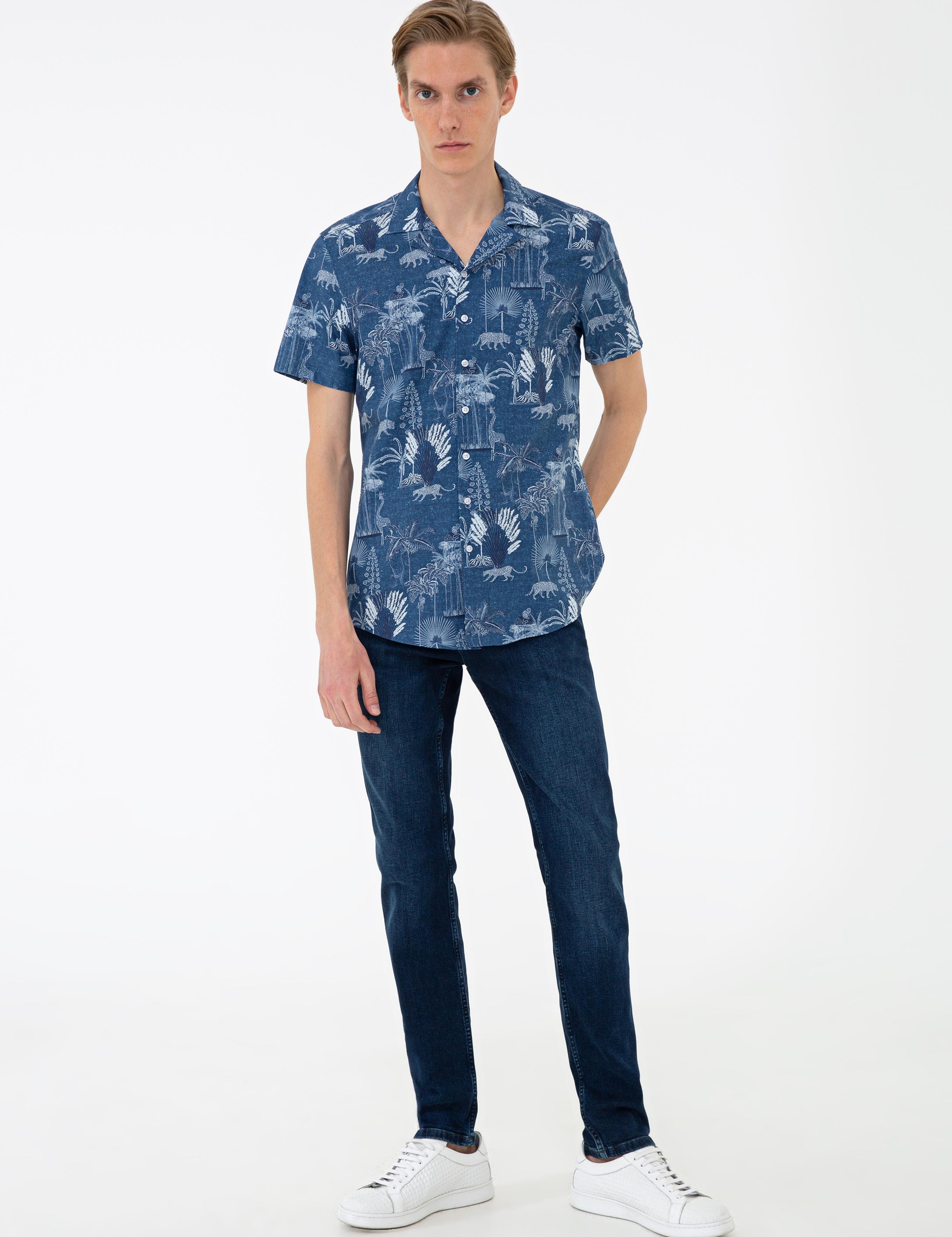 İndigo Slim Fit Uzun Kollu Gömlek - 50233306004