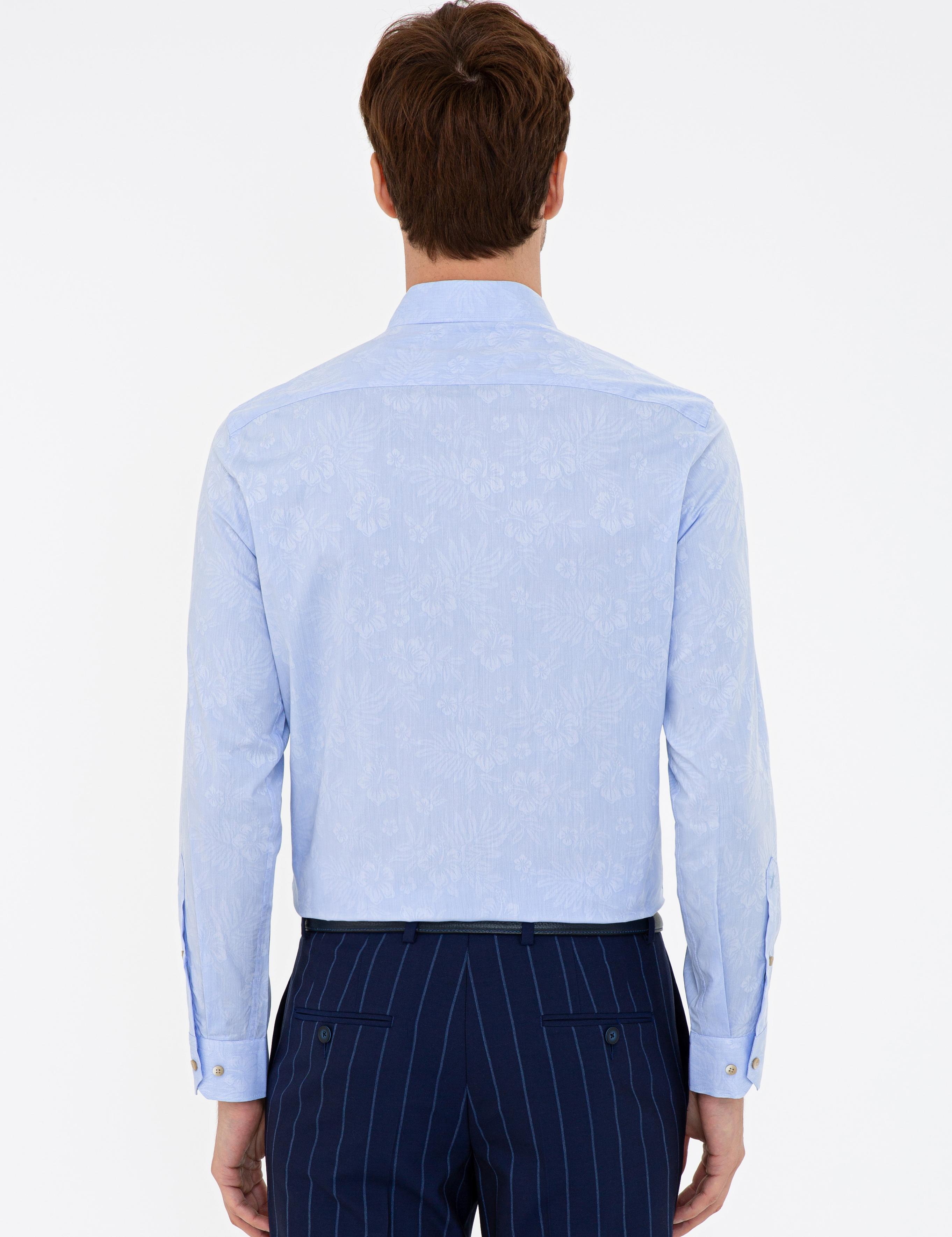 Açık Mavi Slim Fit Uzun Kollu Gömlek - 50233014041