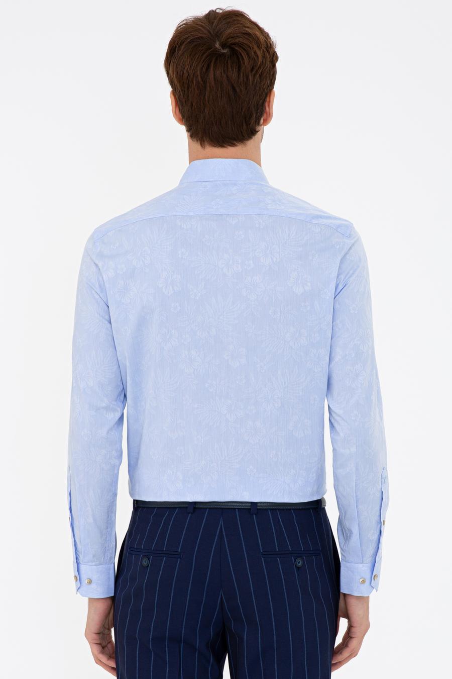 Açık Mavi Slim Fit Uzun Kollu Gömlek - 50233014041