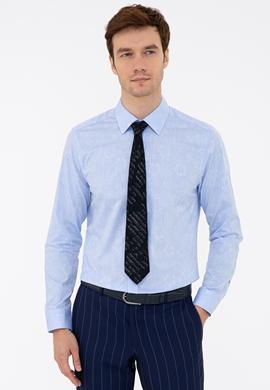 Açık Mavi Slim Fit Uzun Kollu Gömlek