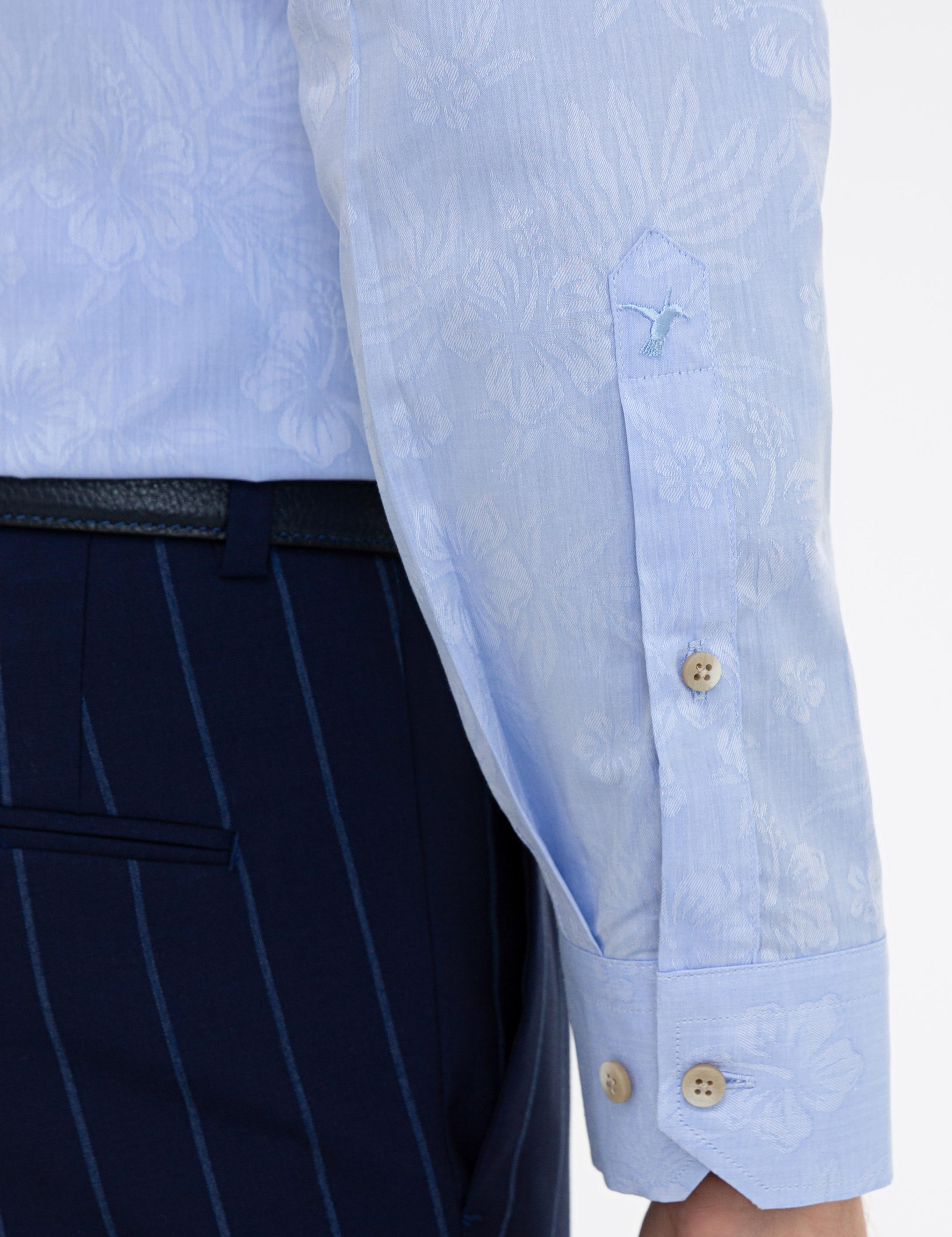Açık Mavi Slim Fit Uzun Kollu Gömlek - 50233014041