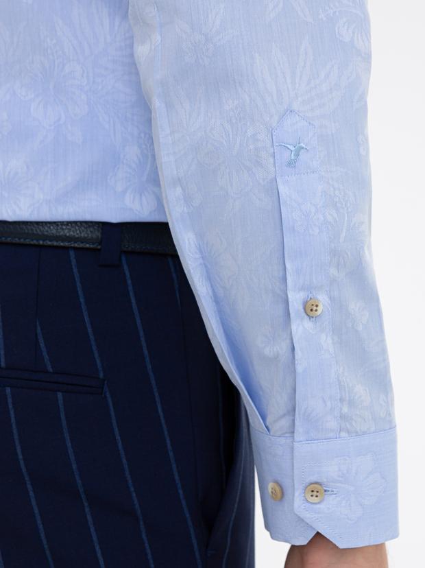 Açık Mavi Slim Fit Uzun Kollu Gömlek