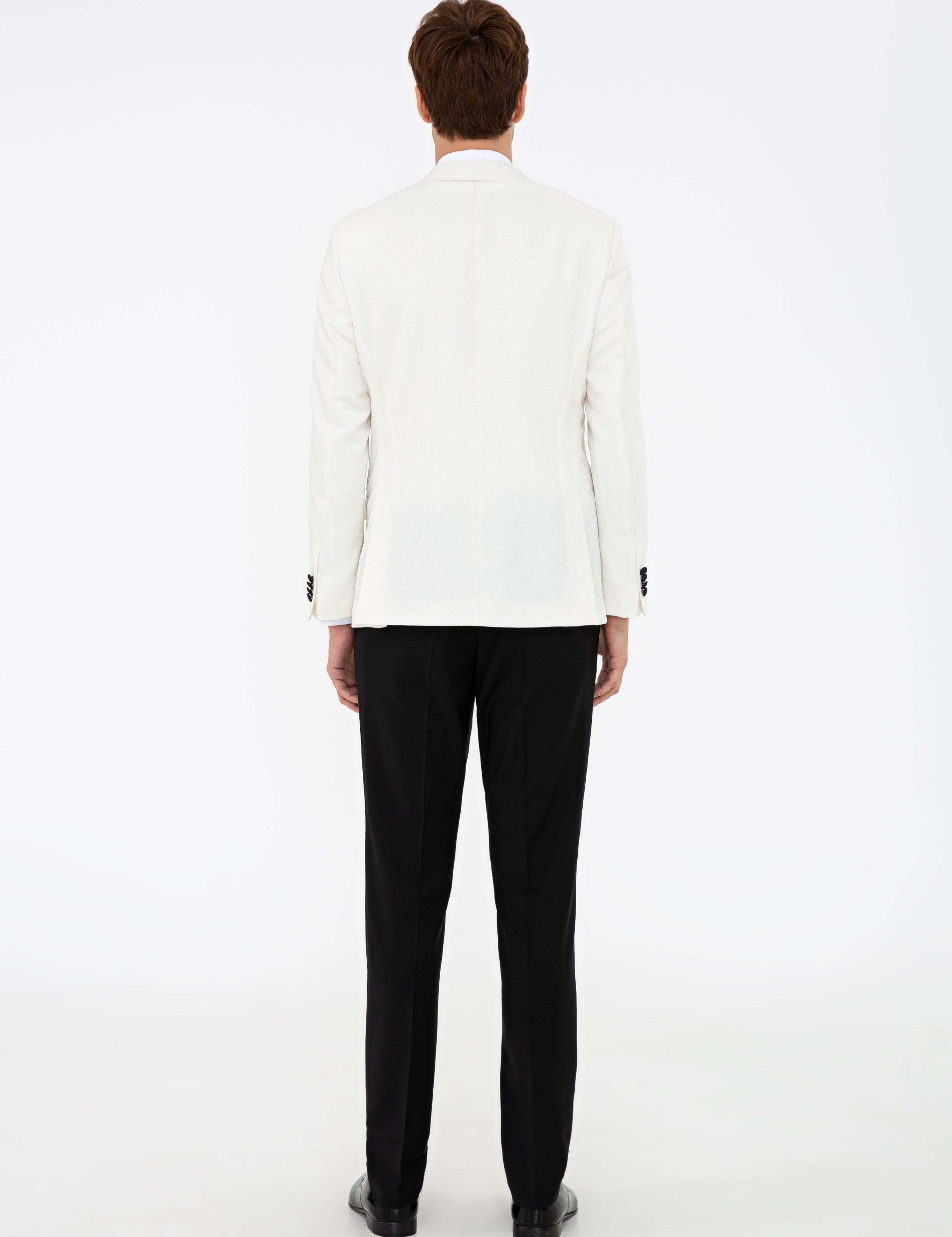 Ekru Slim Fit Damatlık - 50232925077
