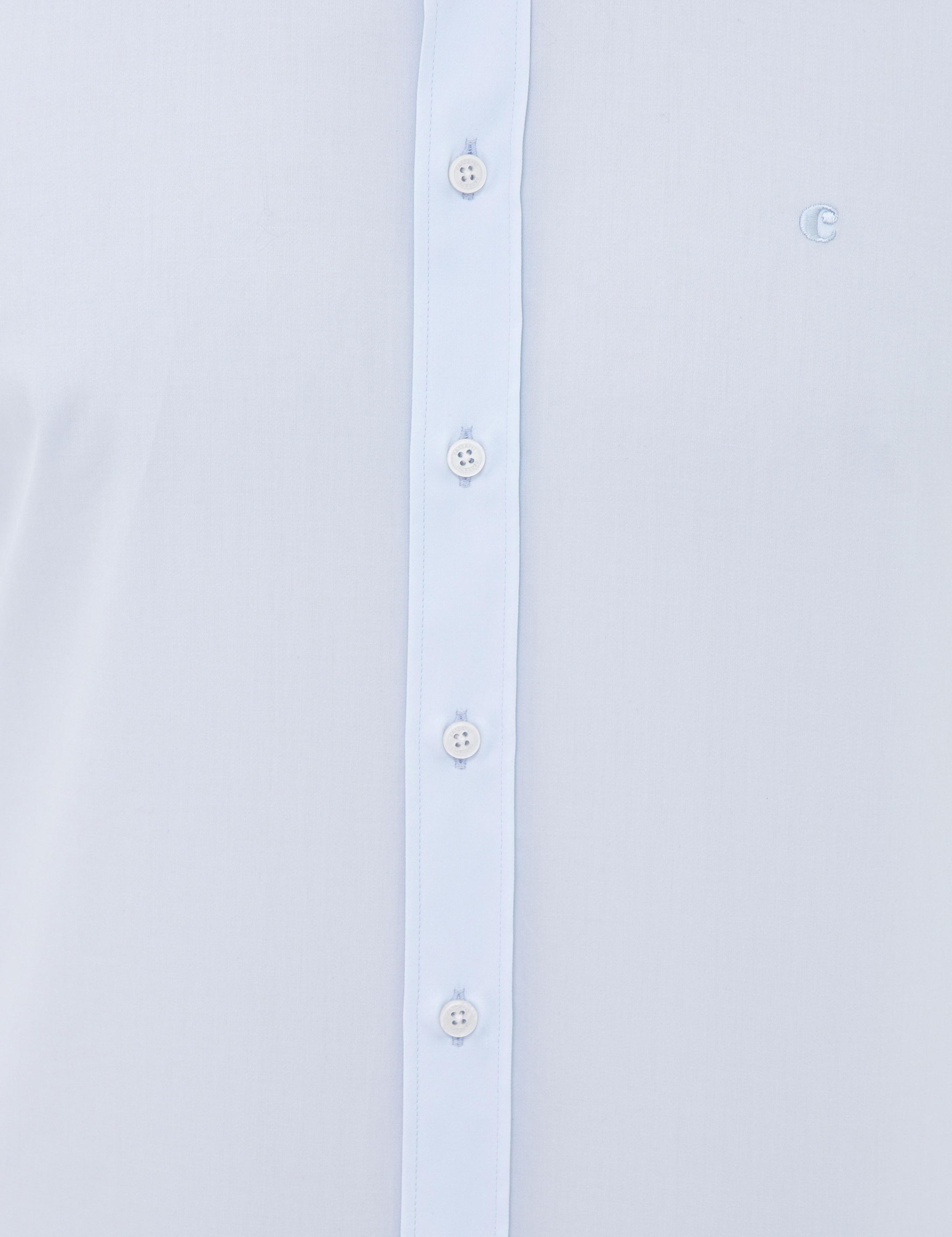 Açık Mavi Modern Fit Uzun Kollu Basic Gömlek - 50235520022