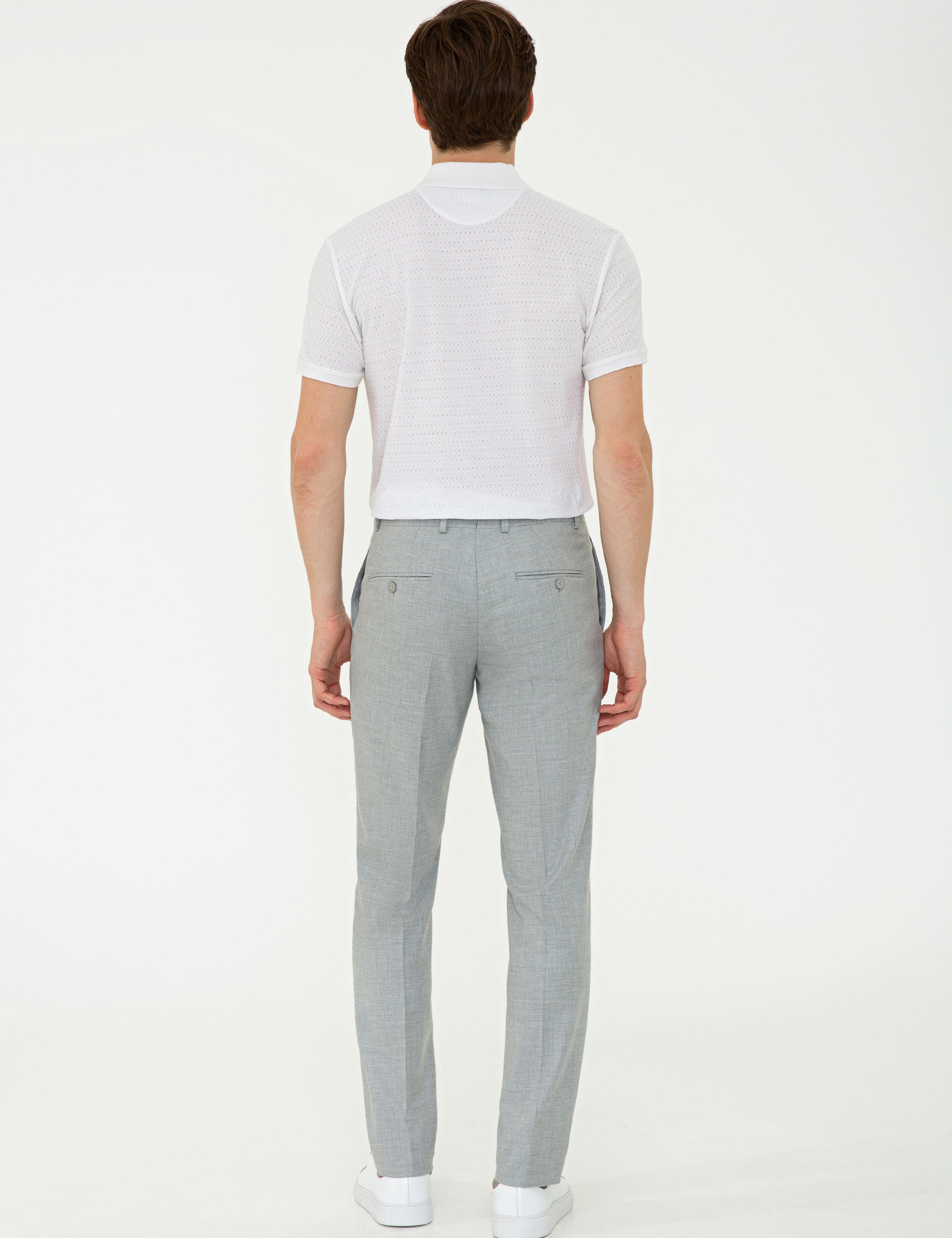 Gri Slim Fit Kumaş Pantolon - 50234885002