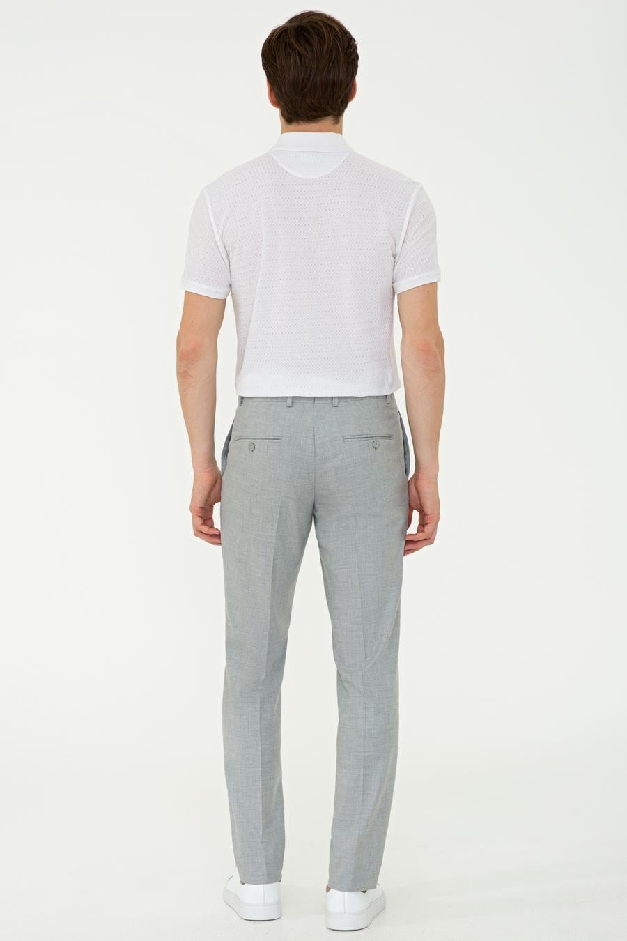Gri Slim Fit Kumaş Pantolon - 50234885002