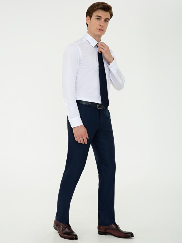 Lacivert Slim Fit Kumaş Pantolon
