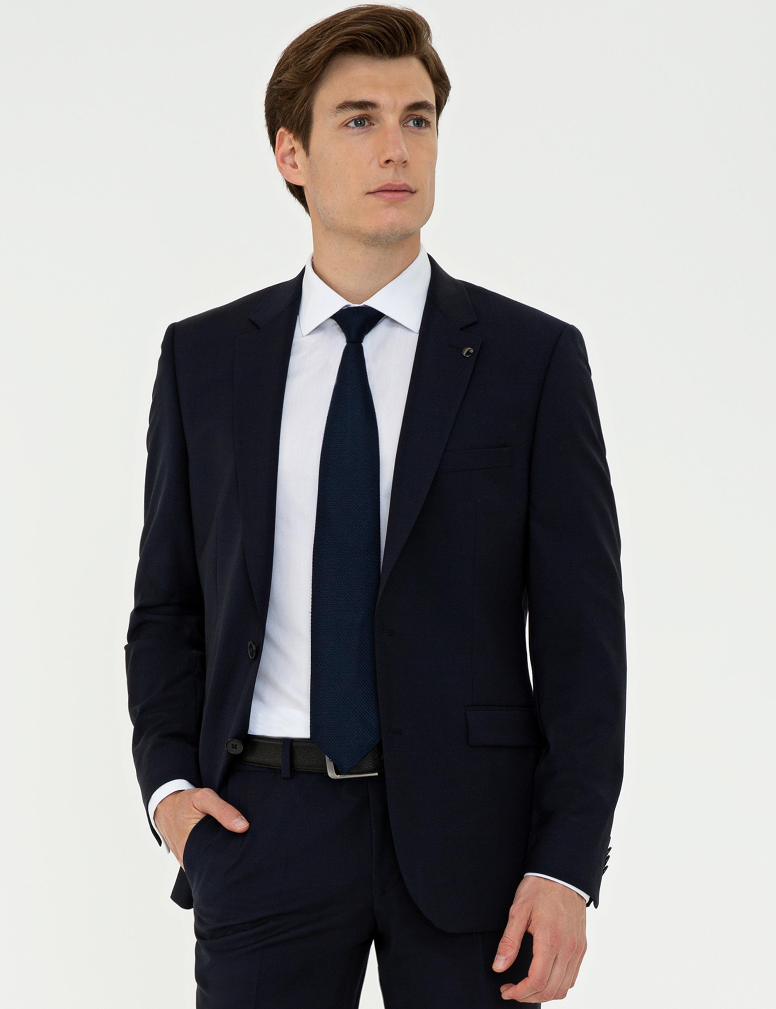 Lacivert Slim Fit Ceket - 50235695011