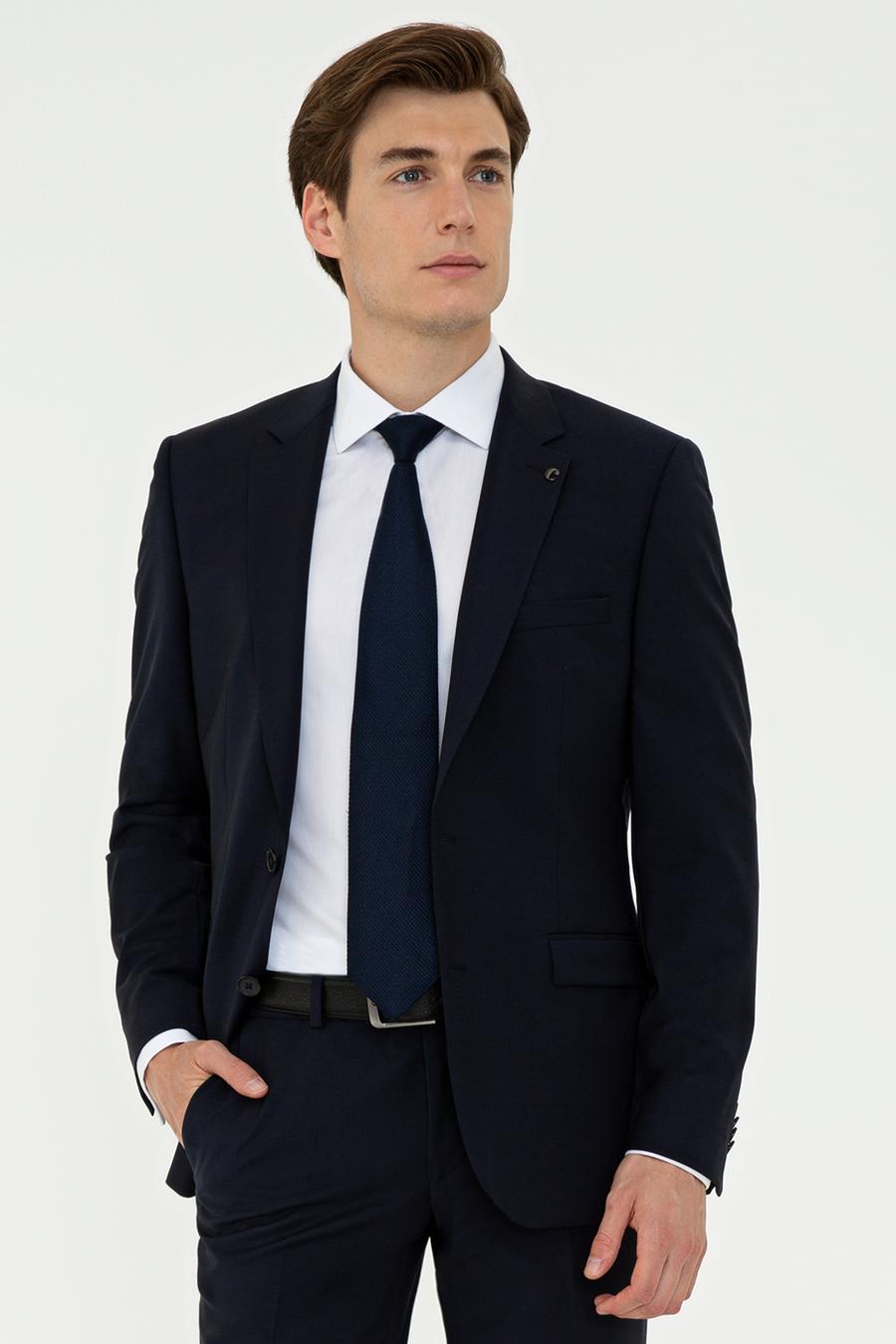 Lacivert Slim Fit Ceket - 50235695011