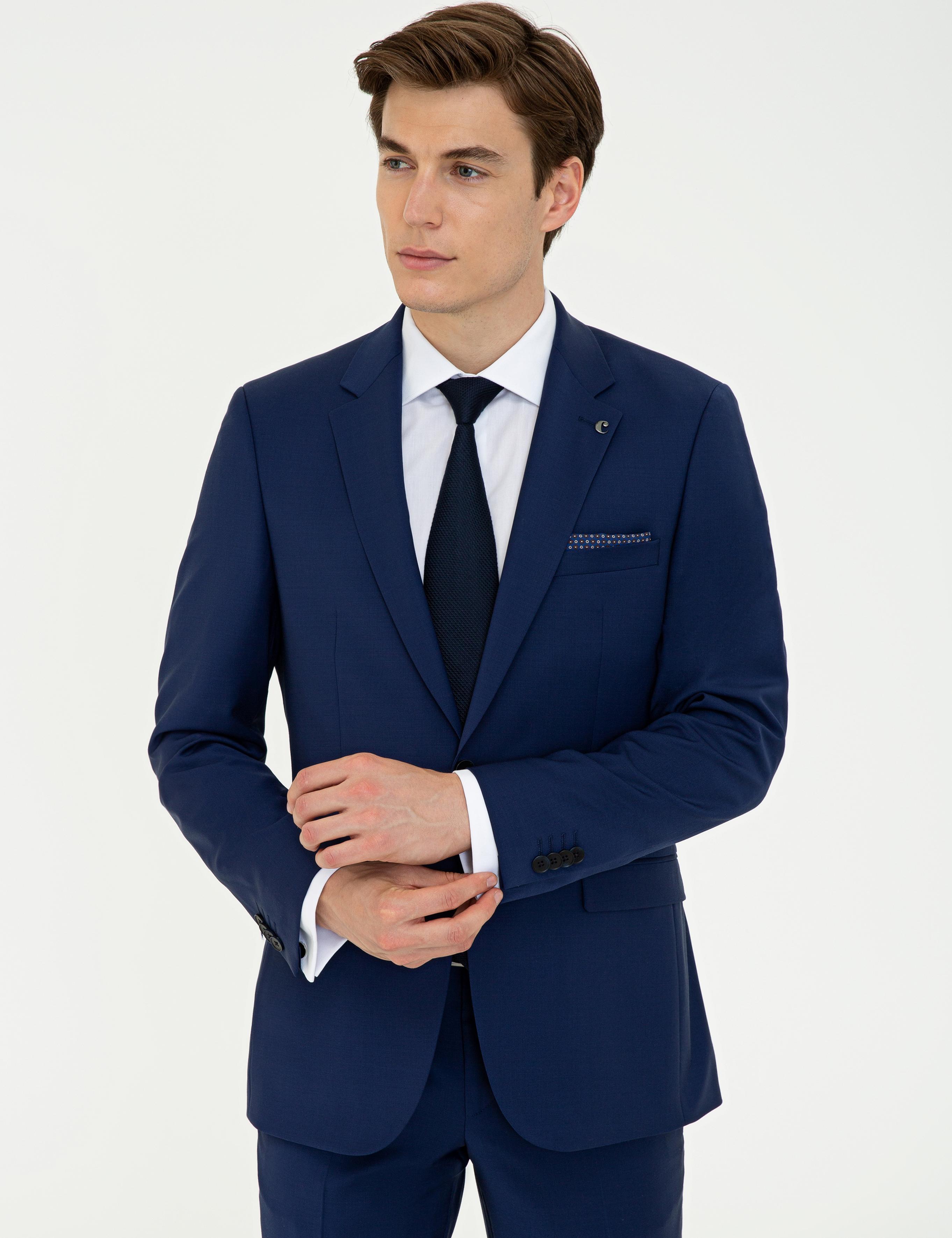 Açık Lacivert Slim Fit Ceket - 50235695080