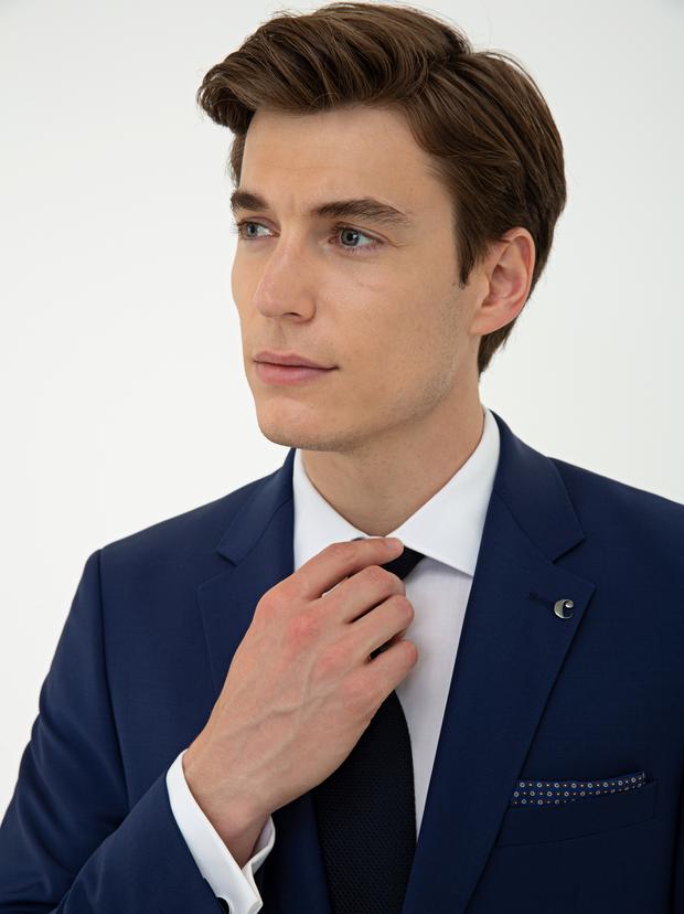 Açık Lacivert Slim Fit Ceket
