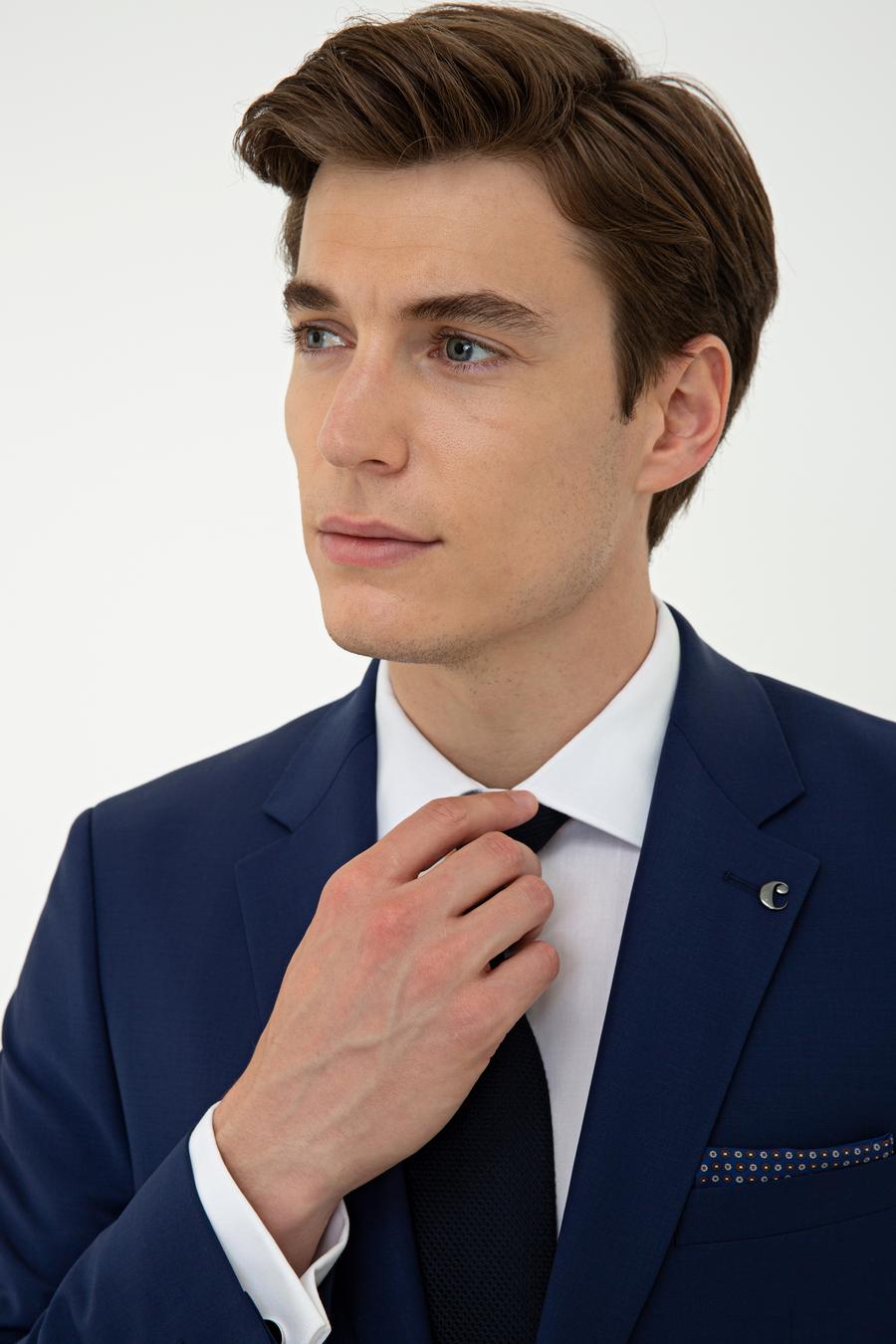Açık Lacivert Slim Fit Ceket - 50235695080