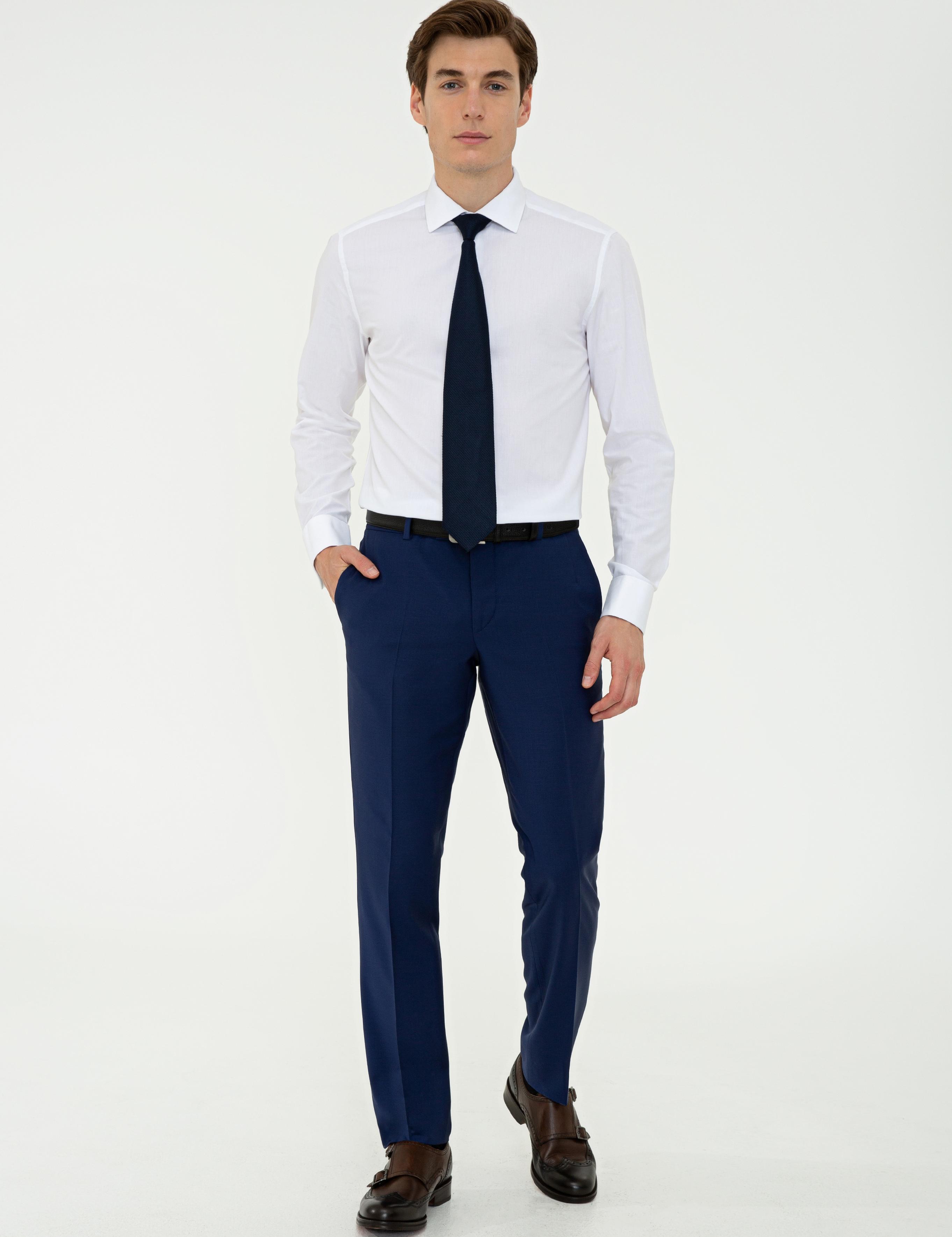 Açık Lacivert Slim Fit Kumaş Pantolon - 50235696030
