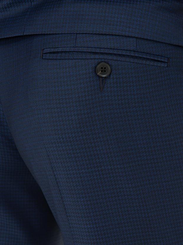 Lacivert Slim Fit Smokin Damatlık