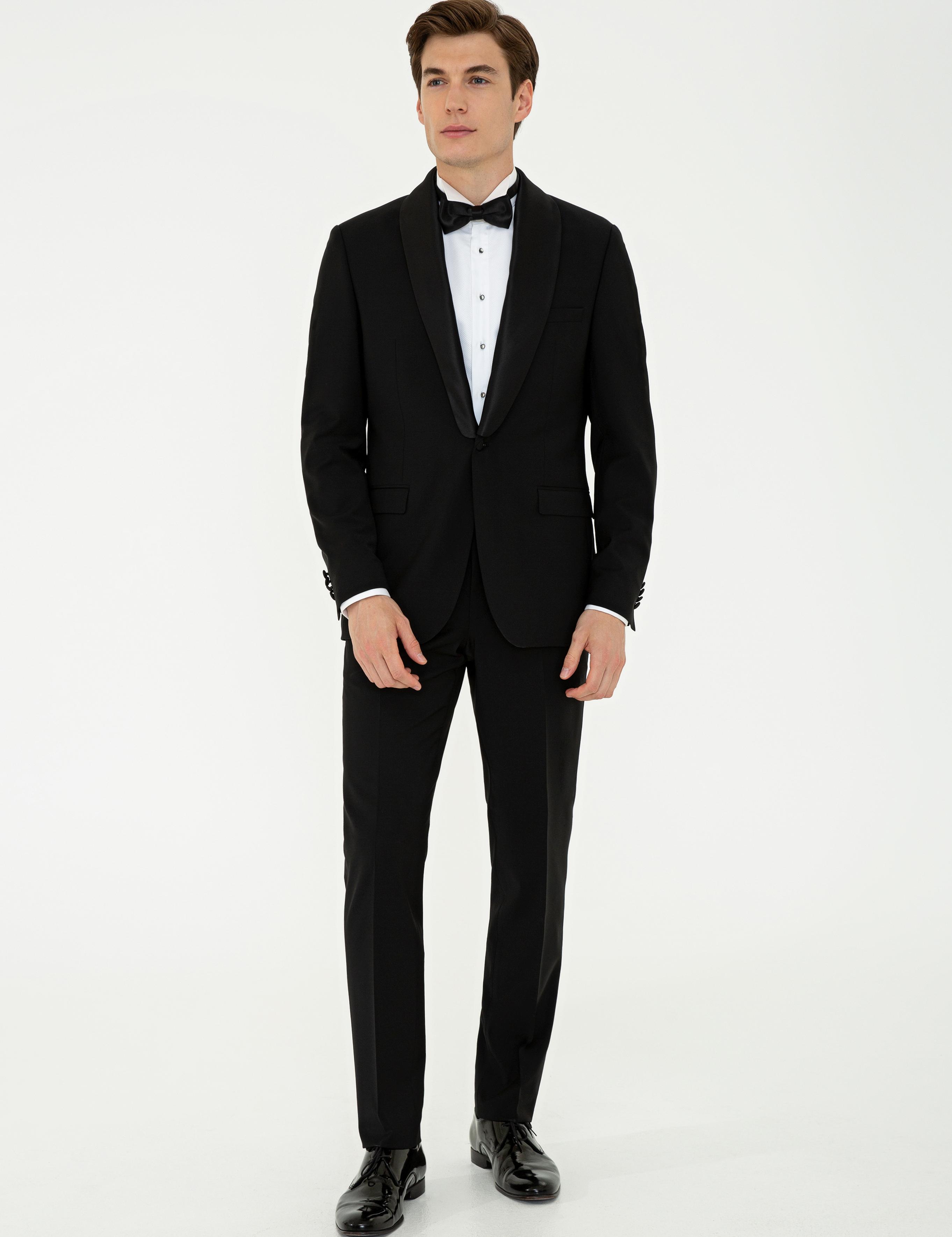 Siyah Slim Fit Damatlık - 50235814014