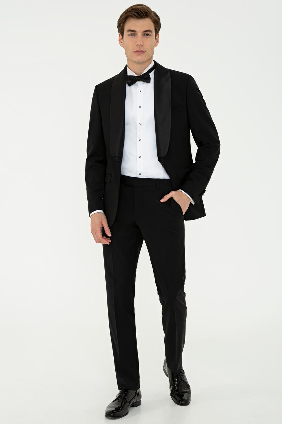 Siyah Slim Fit Damatlık - 50235814014