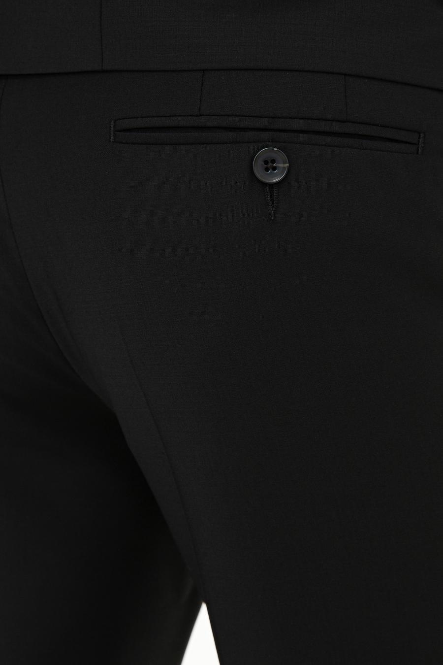 Siyah Slim Fit Yelekli Smokin Damatlık - 50236887011