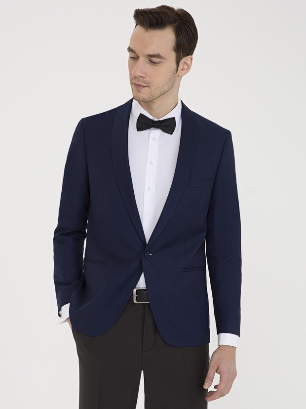 Lacivert Ekstra Slim Fit Ceket