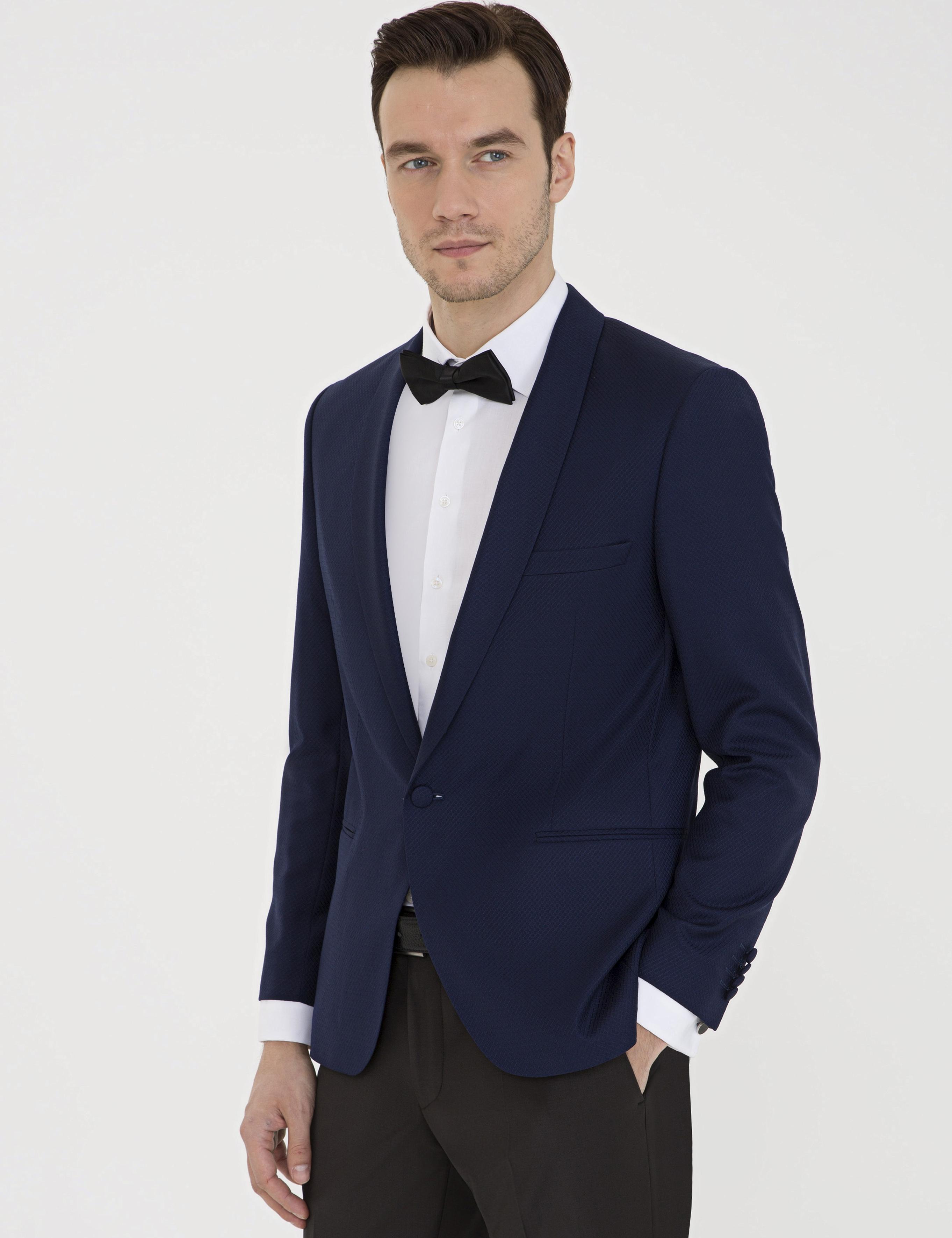 Lacivert Ekstra Slim Fit Ceket - 50199264008