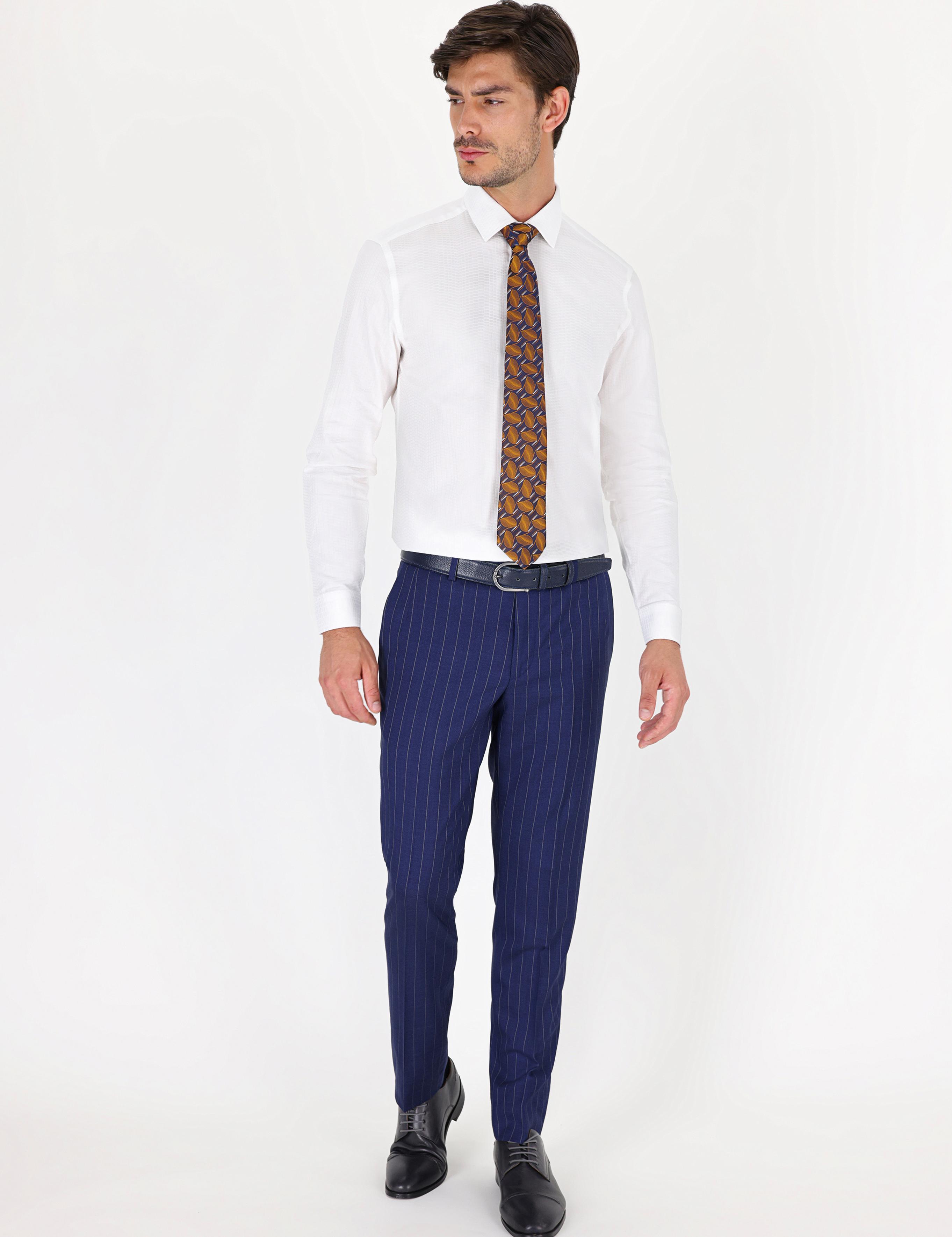 Beyaz Slim Fit Uzun Kollu Gömlek - 50233105024