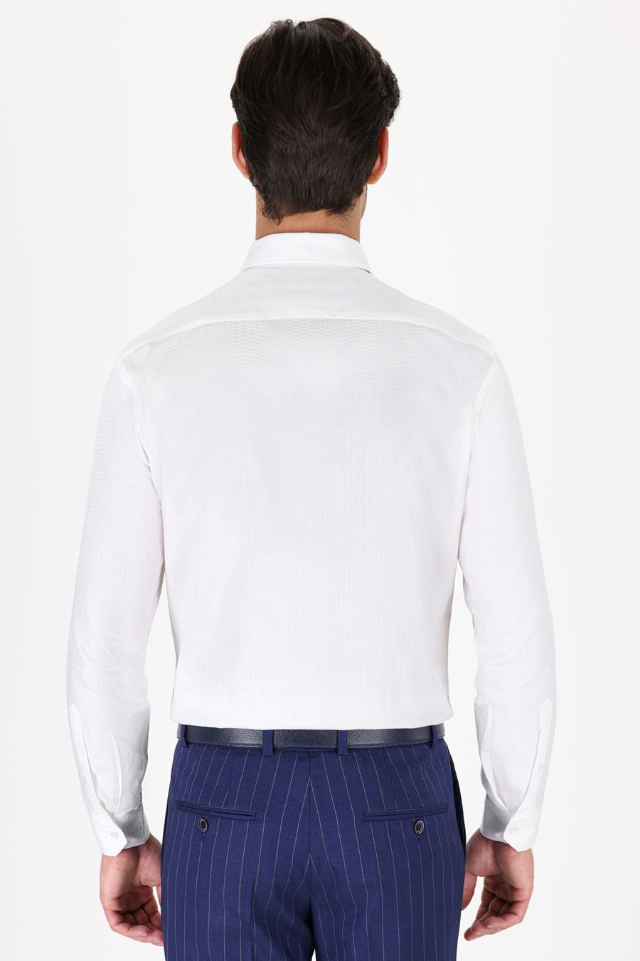 Beyaz Slim Fit Uzun Kollu Gömlek - 50233105024