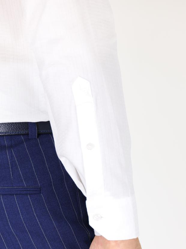 Beyaz Slim Fit Uzun Kollu Gömlek