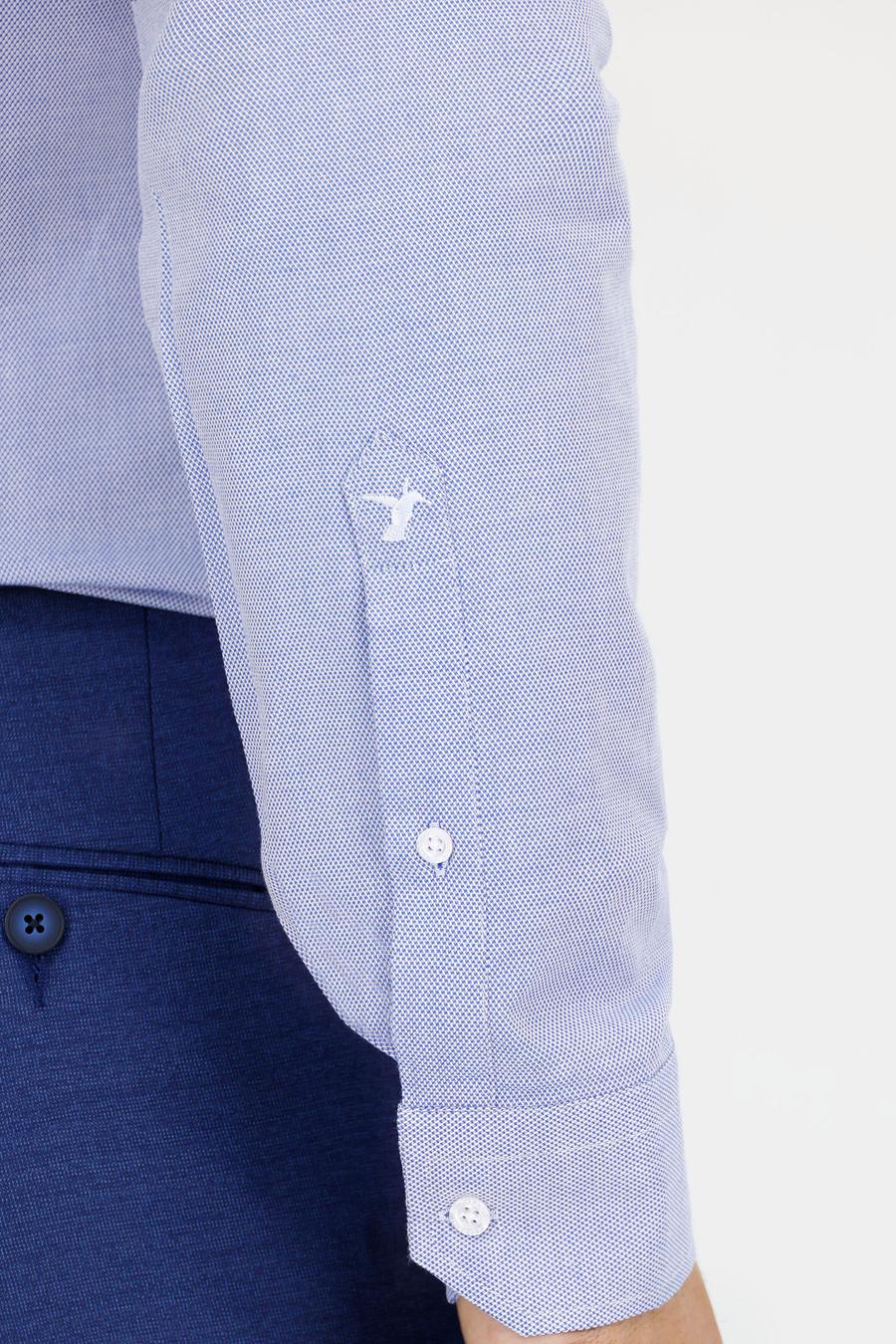 Açık Mavi Slim Fit Uzun Kollu Gömlek - 50233359022