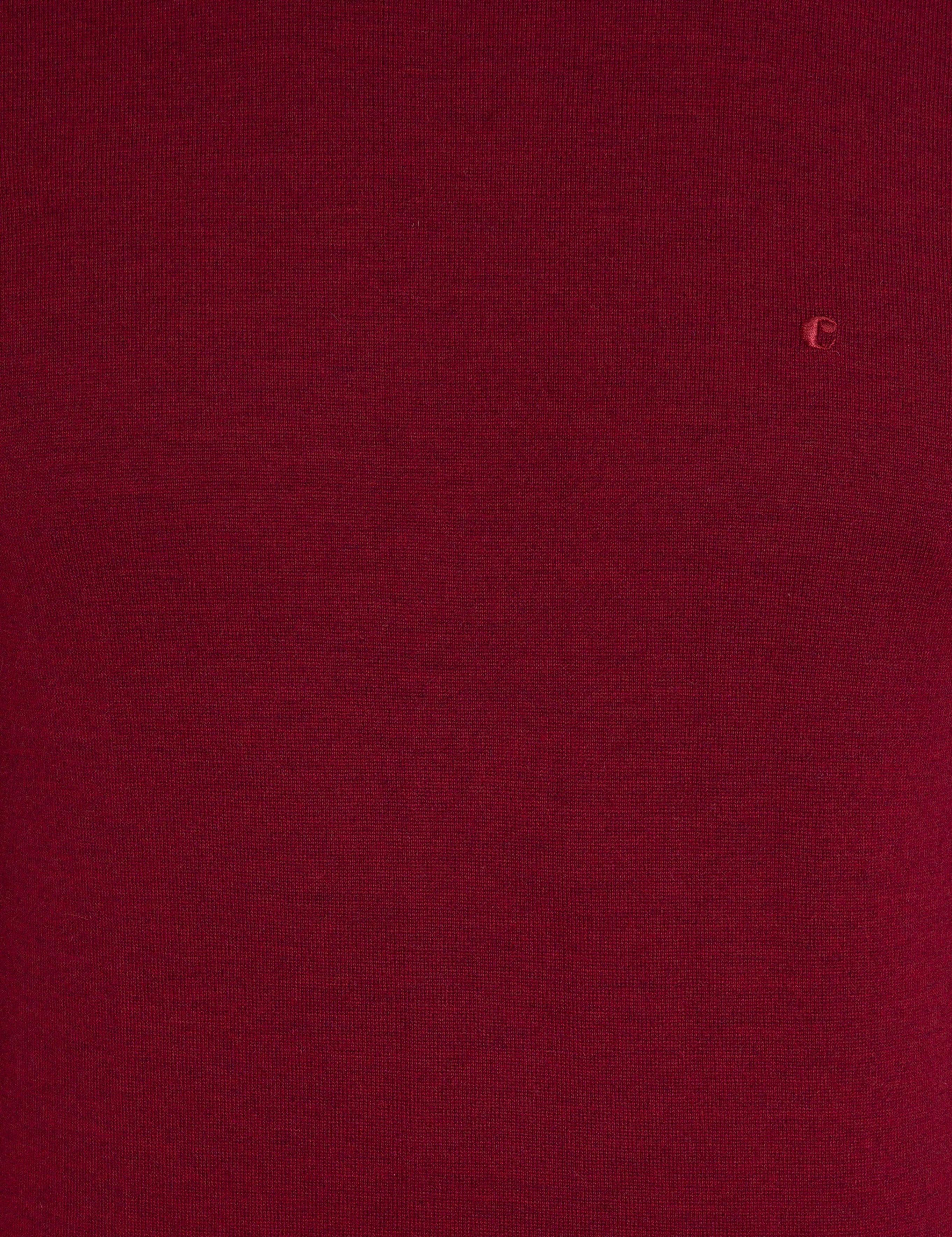Bordo Slim Fit Bisiklet Yaka Basic Triko Kazak - 50237038044
