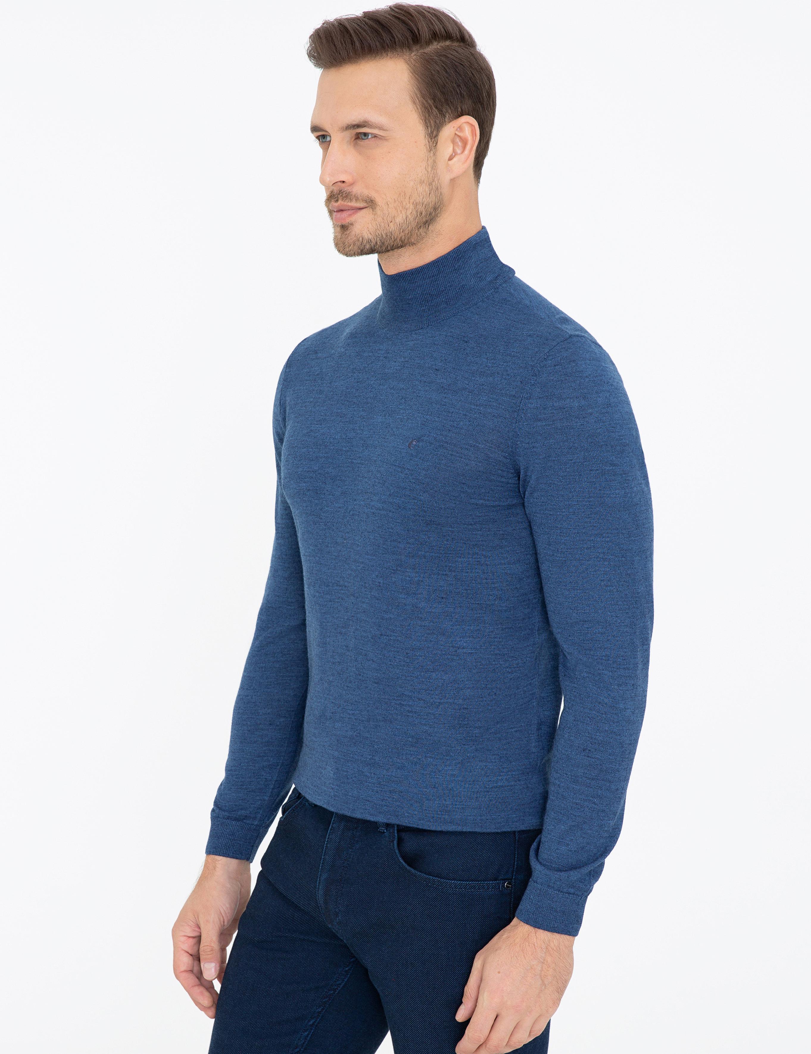 İndigo Slim Fit Yarım Balıkçı Basic Triko Kazak - 50237040051