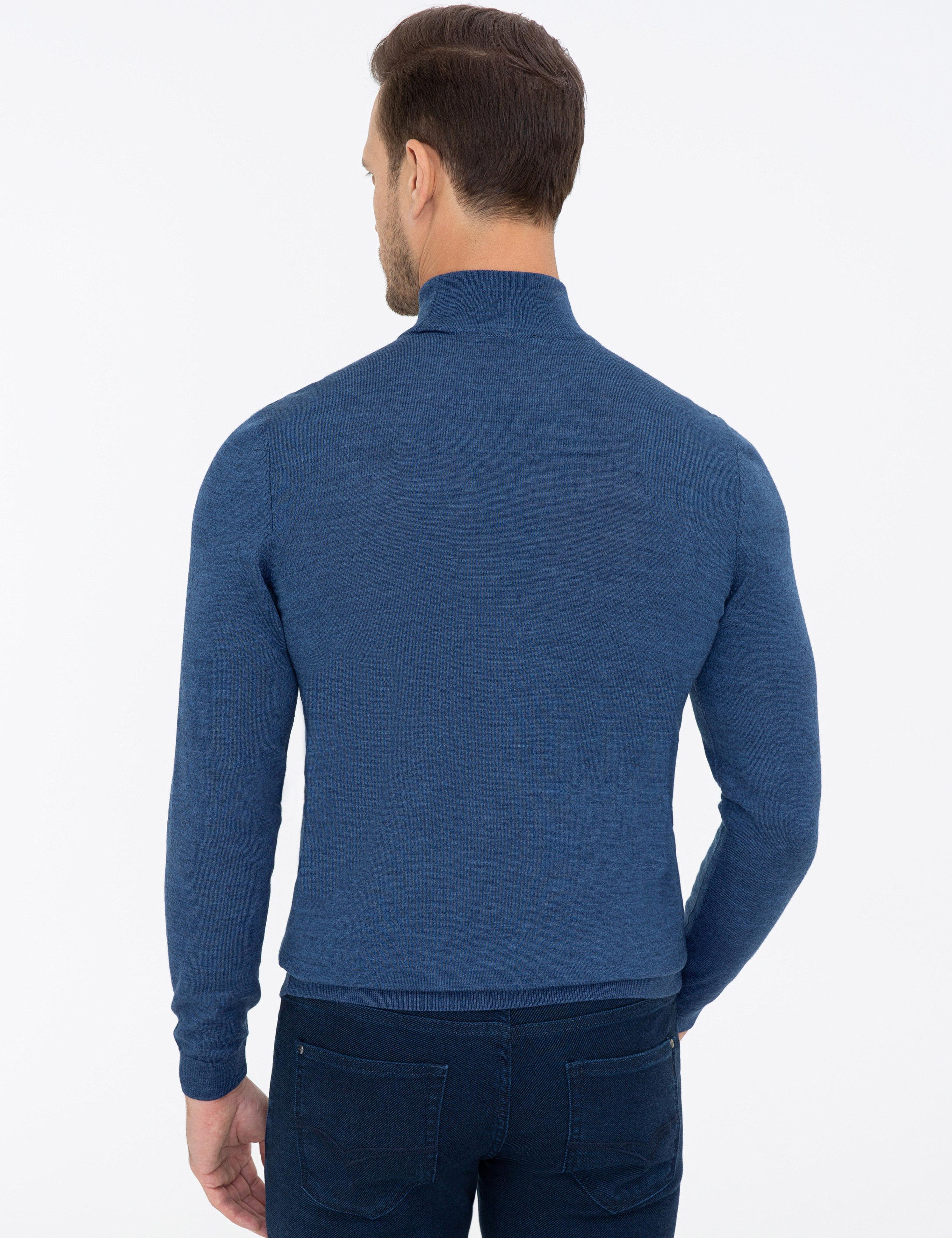 İndigo Slim Fit Yarım Balıkçı Basic Triko Kazak - 50237040051