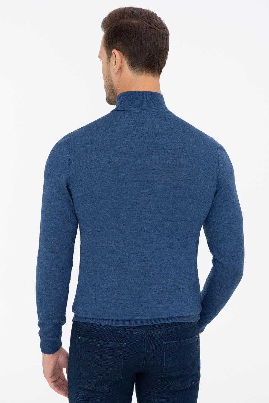 İndigo Slim Fit Yarım Balıkçı Basic Triko Kazak - 50237040051