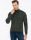 Haki Slim Fit Yarım Balıkçı Basic Triko Kazak
