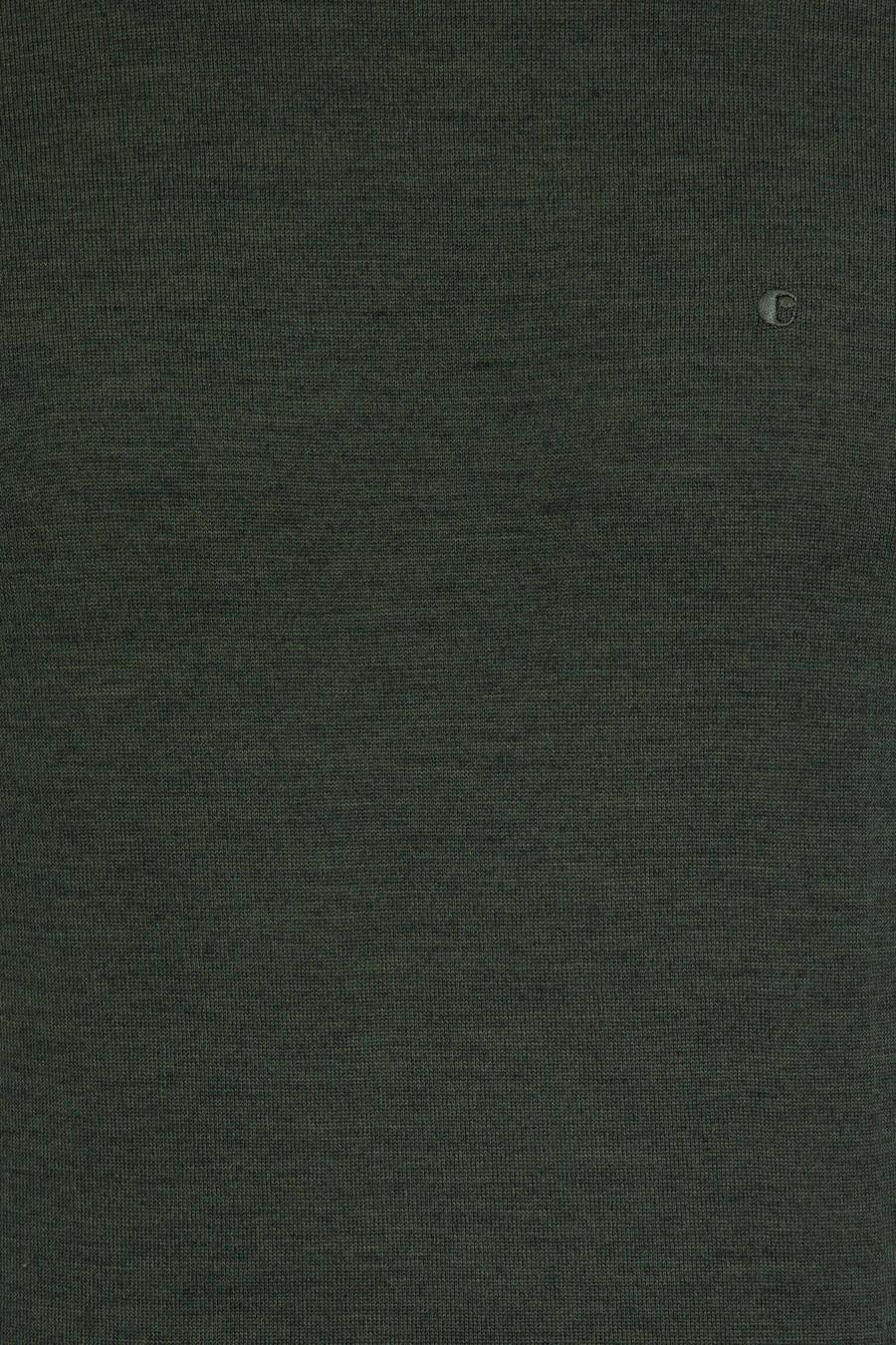 Haki Slim Fit Balıkçı Yaka Basic Triko Kazak - 50237052067