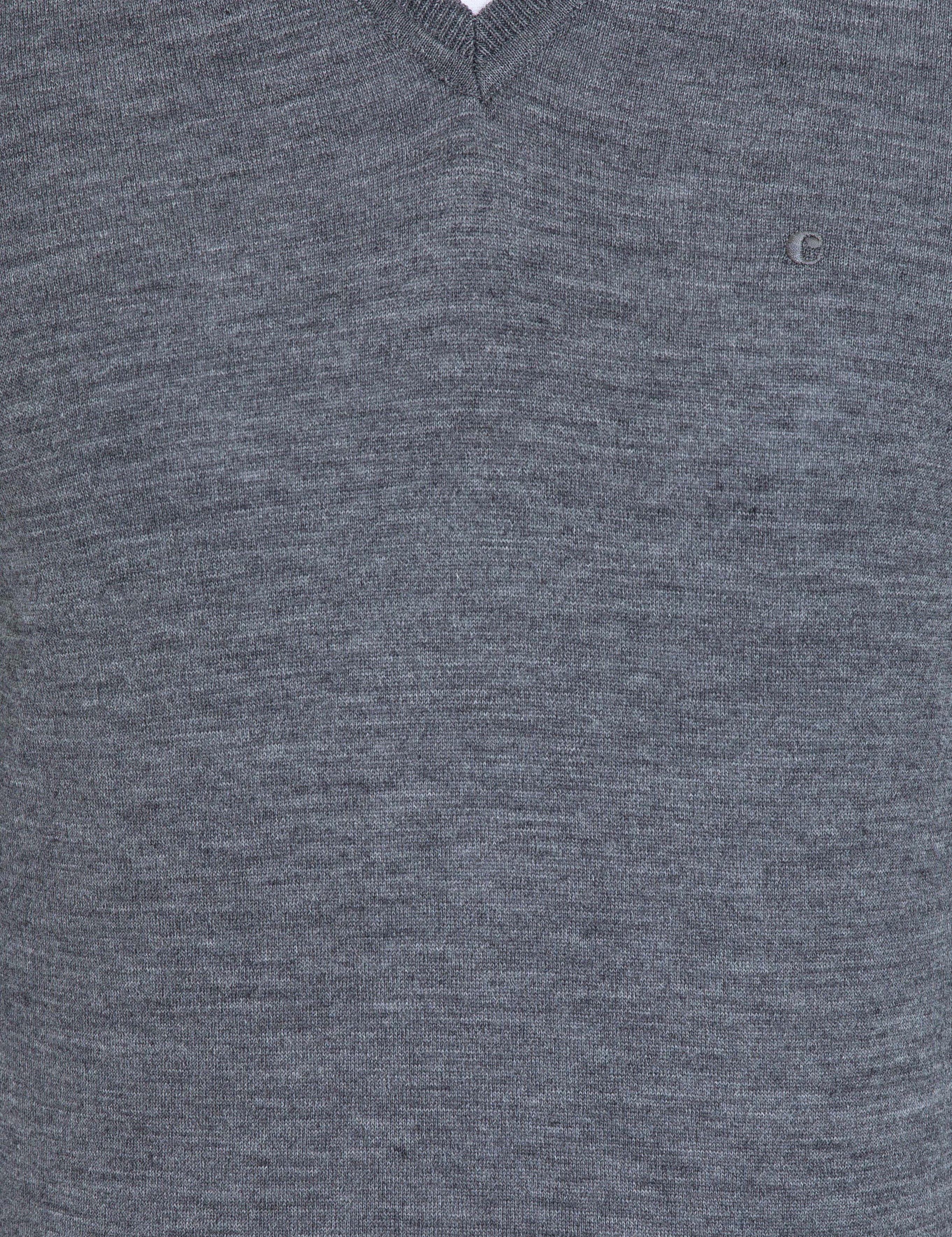 Antrasit Melanj Slim Fit V Yaka Basic Triko Kazak - 50237053207