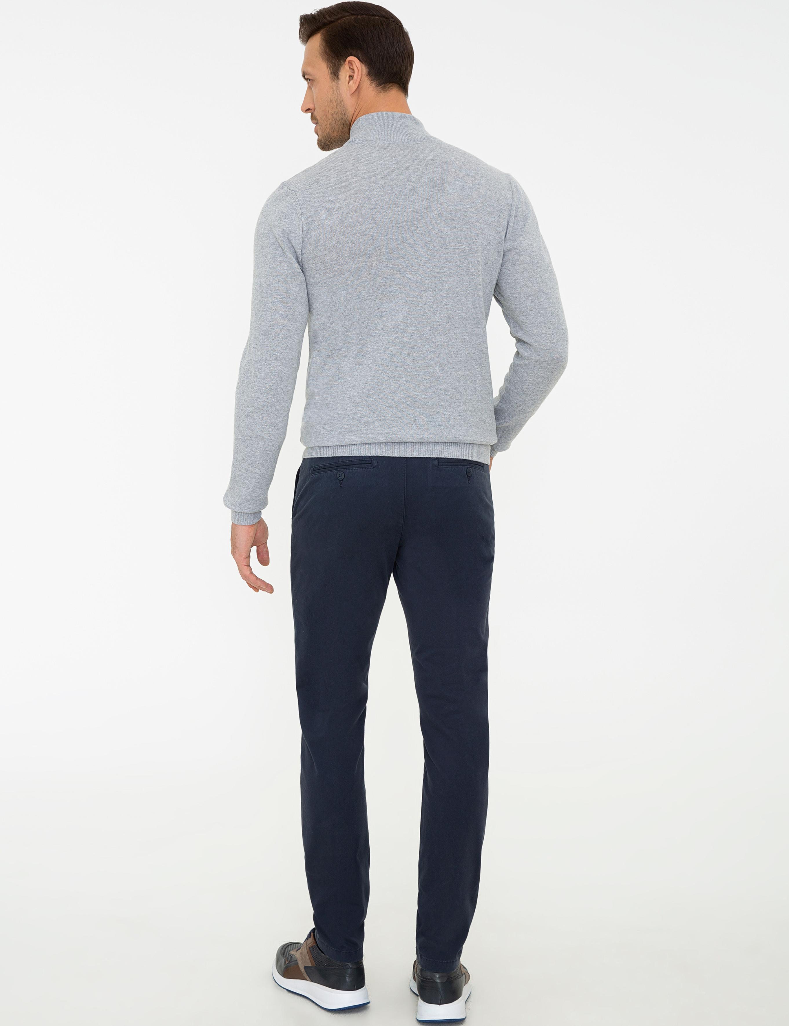 Lacivert Slim Fit Kanvas Pantolon - 50240505043