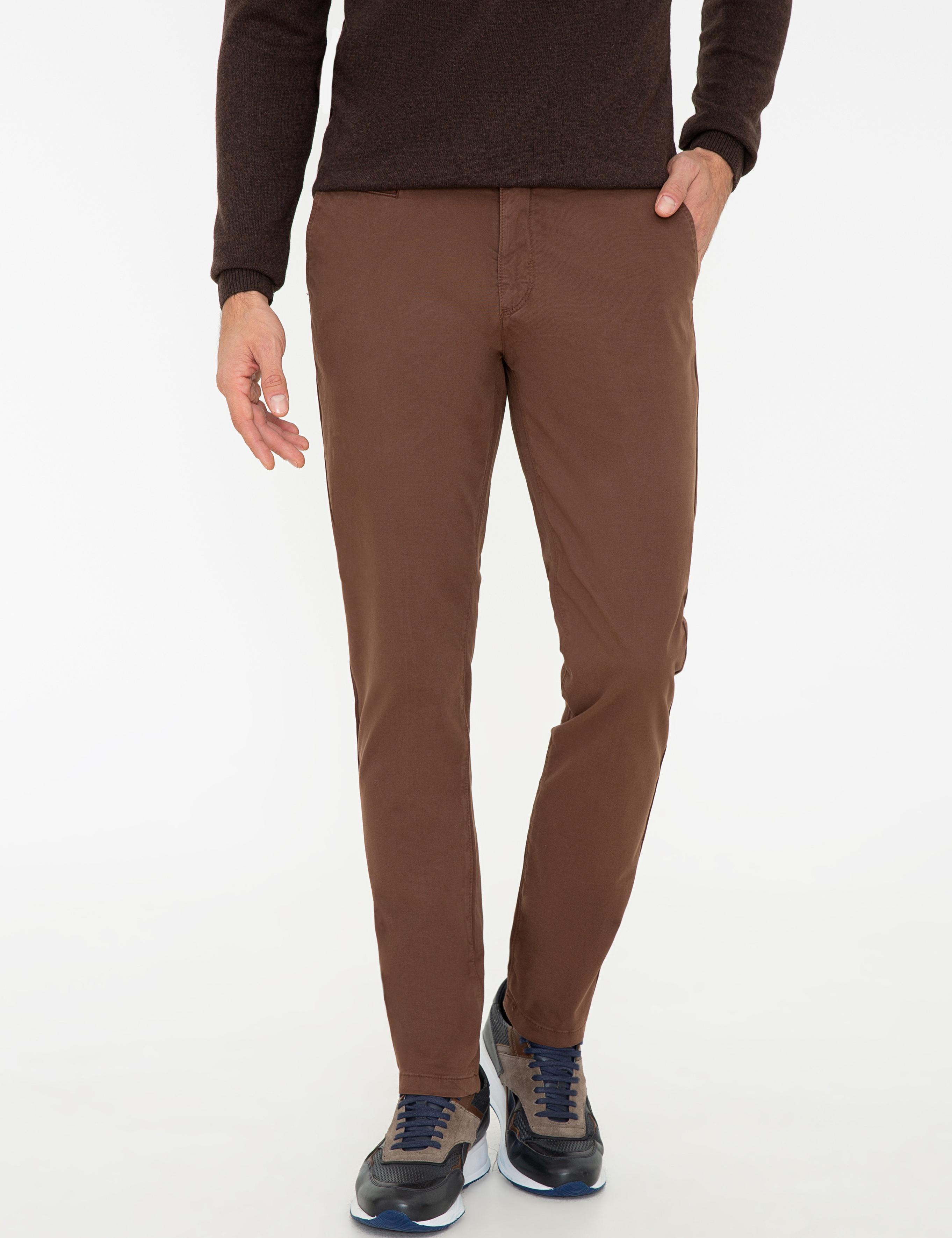 Kahverengi Slim Fit Kanvas Pantolon - 50240505073