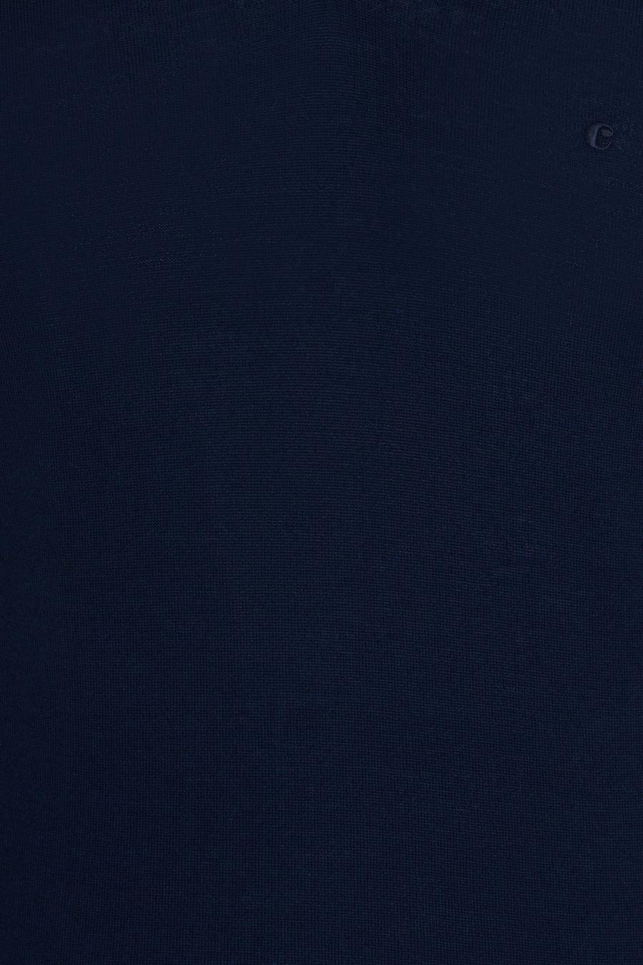 Lacivert Slim Fit V Yaka Basic Triko Kazak - 50237053010